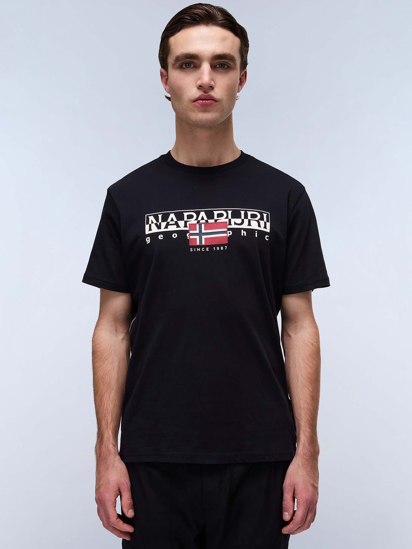 T-SHIRT GIROCOLLO AYLMER NAPAPIJRI UOMO NERO
