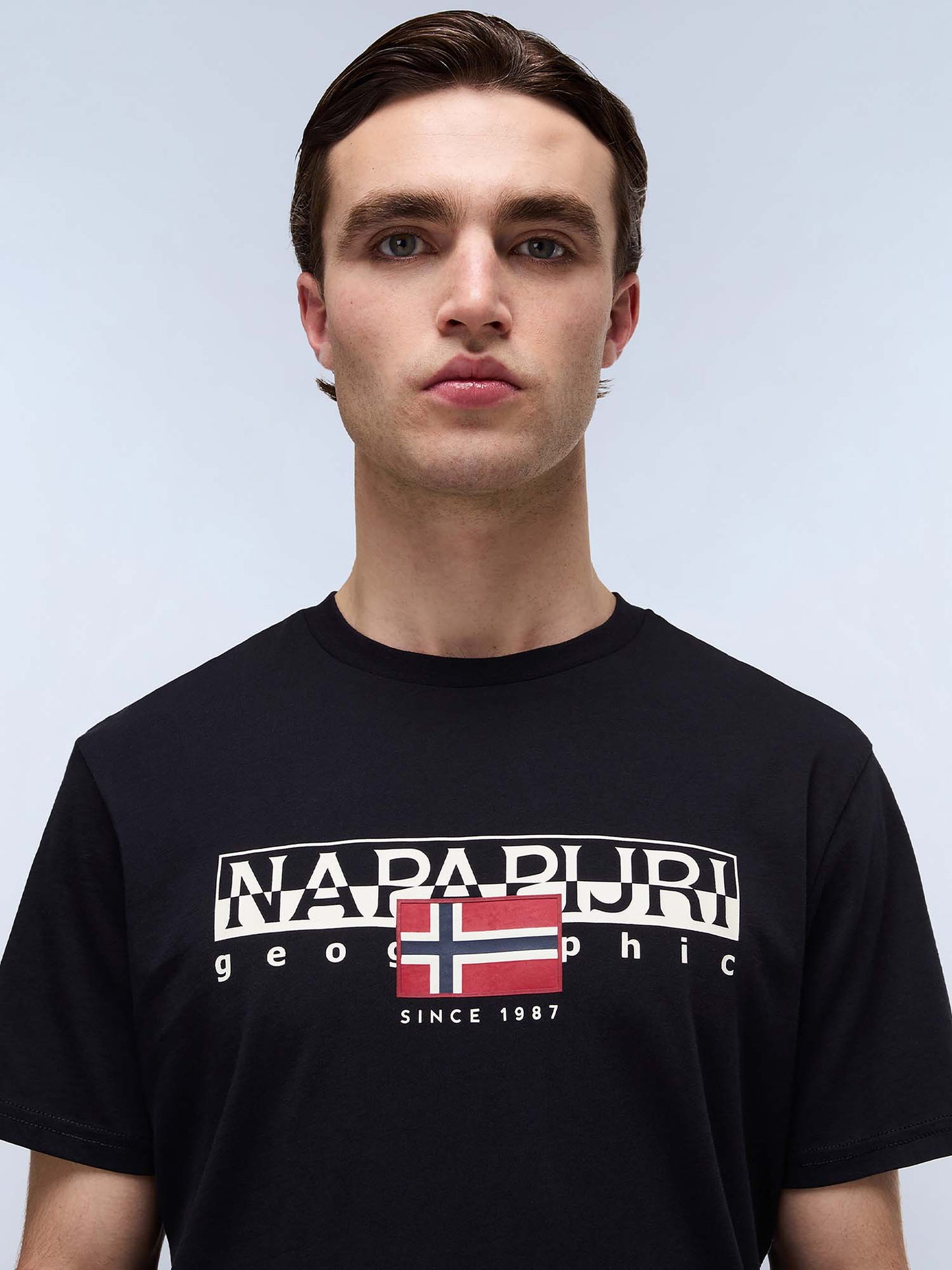 T-SHIRT GIROCOLLO AYLMER NAPAPIJRI UOMO NERO