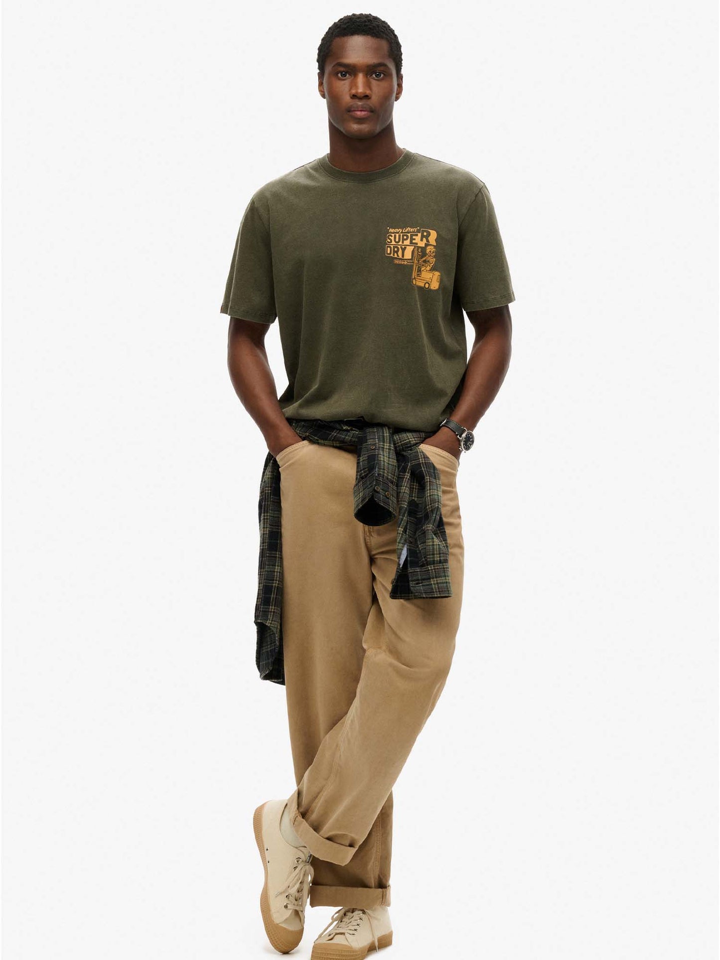 T-SHIRT TRADE TOOLS SUPERDRY UOMO VERDE