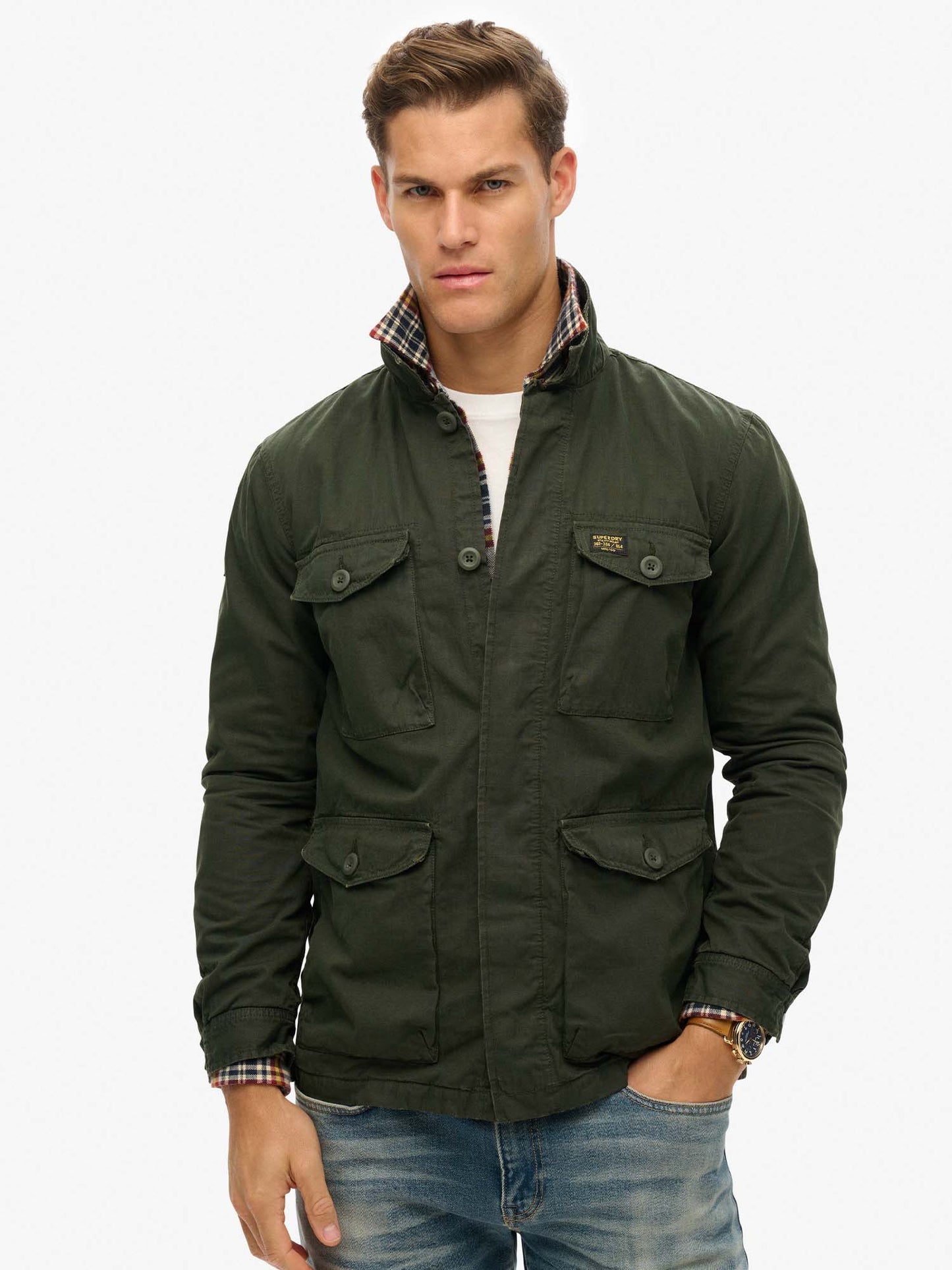 SUPERDRY MILITARY FI - OLIVA
