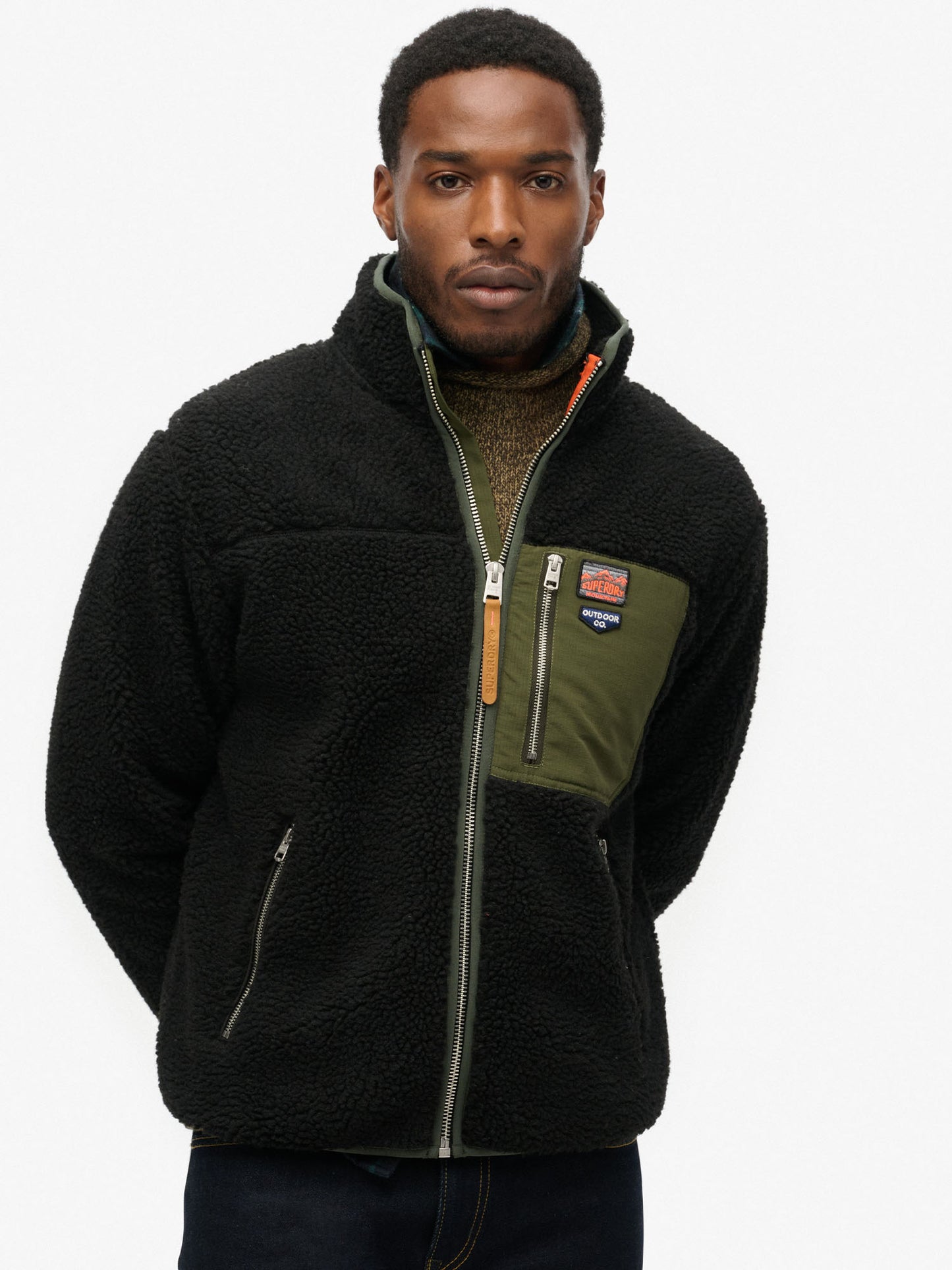 GIUBBINO VINTAGE RETRO FULL ZIP SUPERDRY DA UOMO NERO