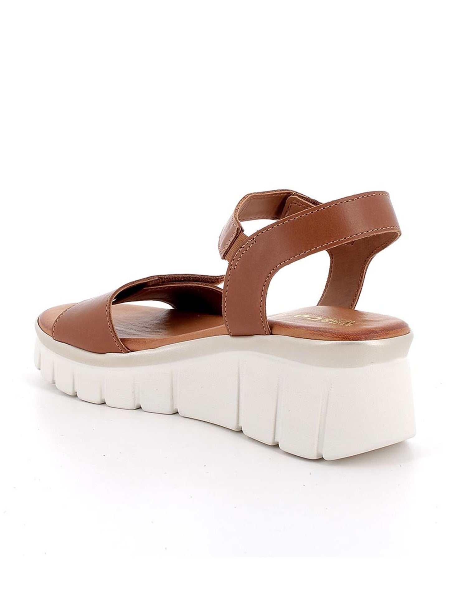Sandalo donna Igi&Co Beraal con zeppa marrone in pelle