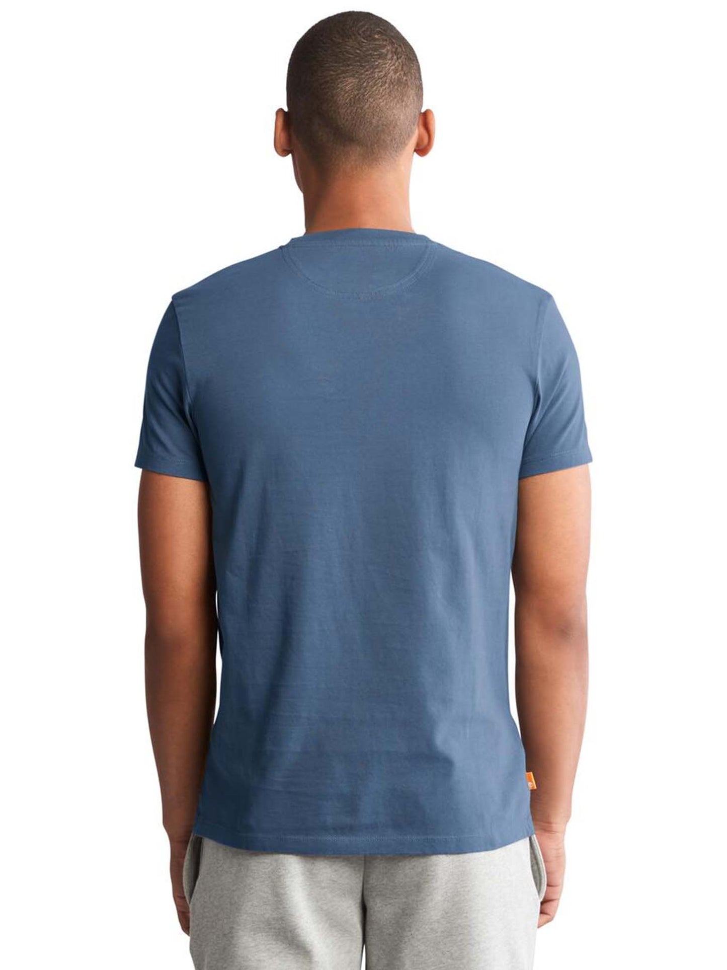 T-SHIRT LOGO PICCOLO RICAMATO TIMBERLAND UOMO DENIM