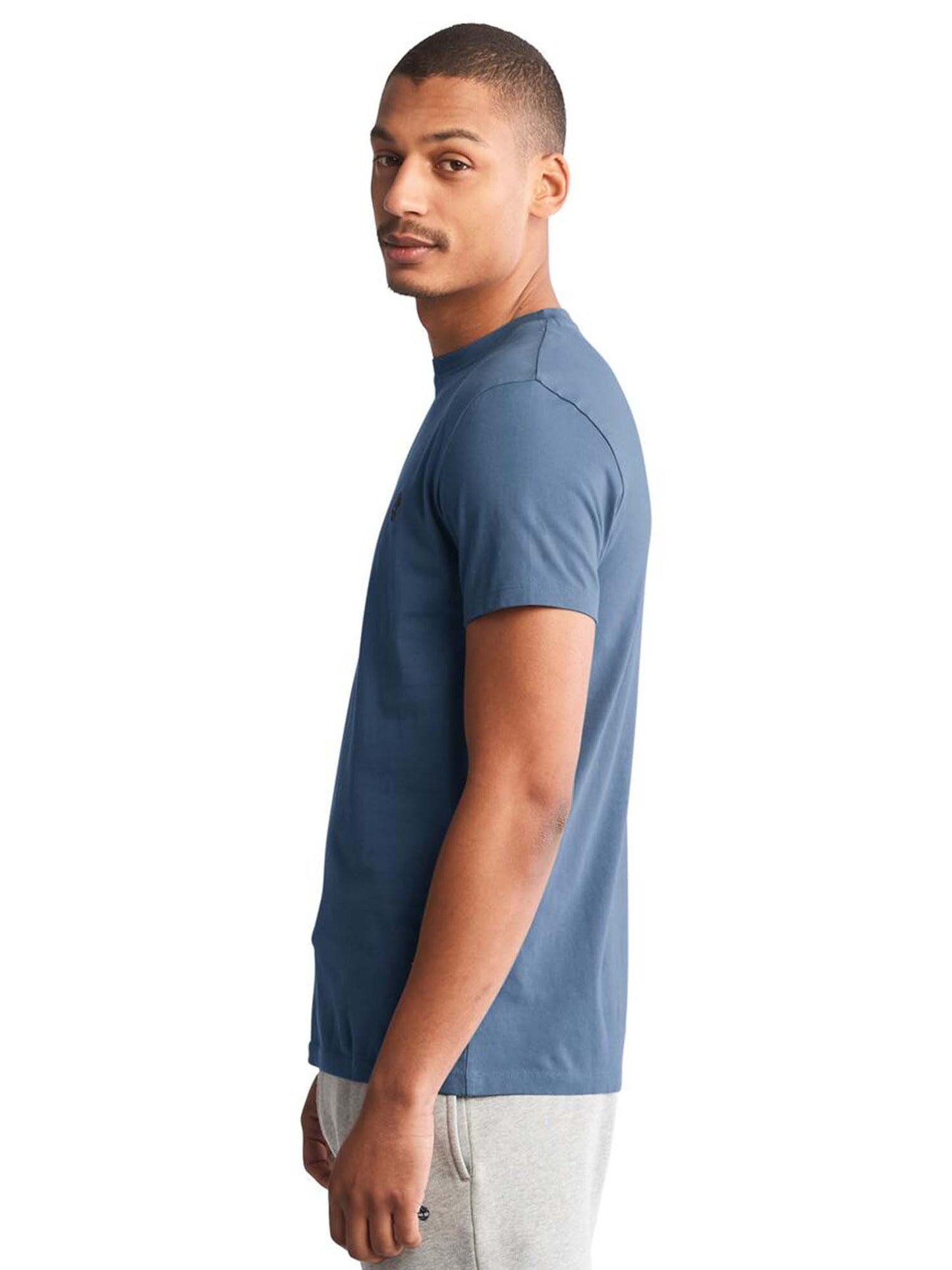 T-SHIRT LOGO PICCOLO RICAMATO TIMBERLAND UOMO DENIM