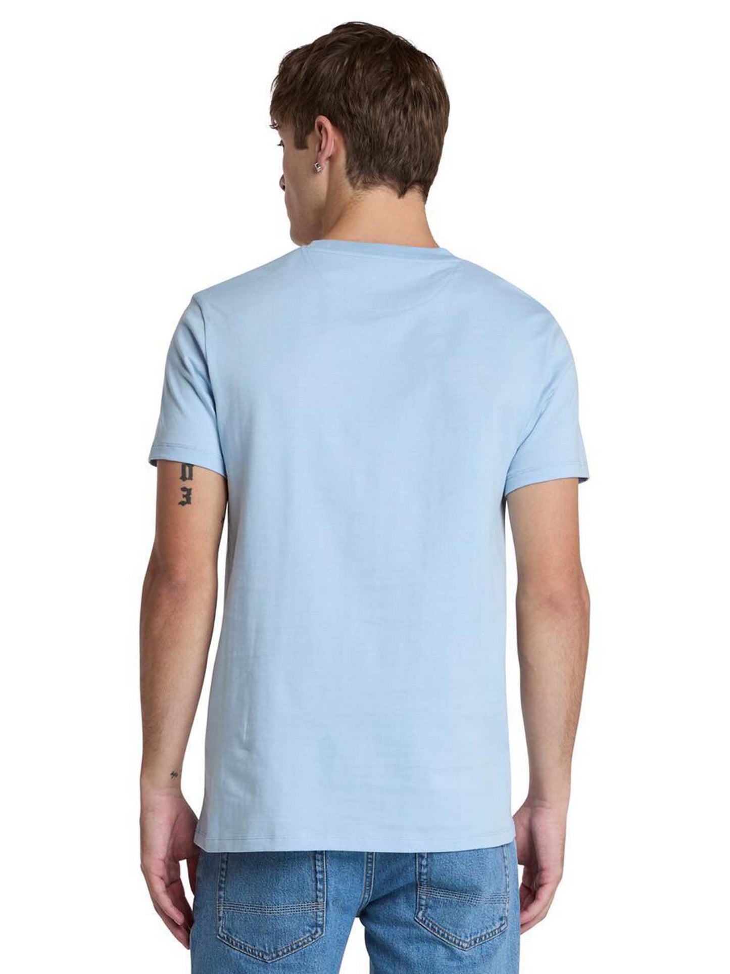 T-SHIRT LOGO PICCOLO RICAMATO TIMBERLAND UOMO CELESTE