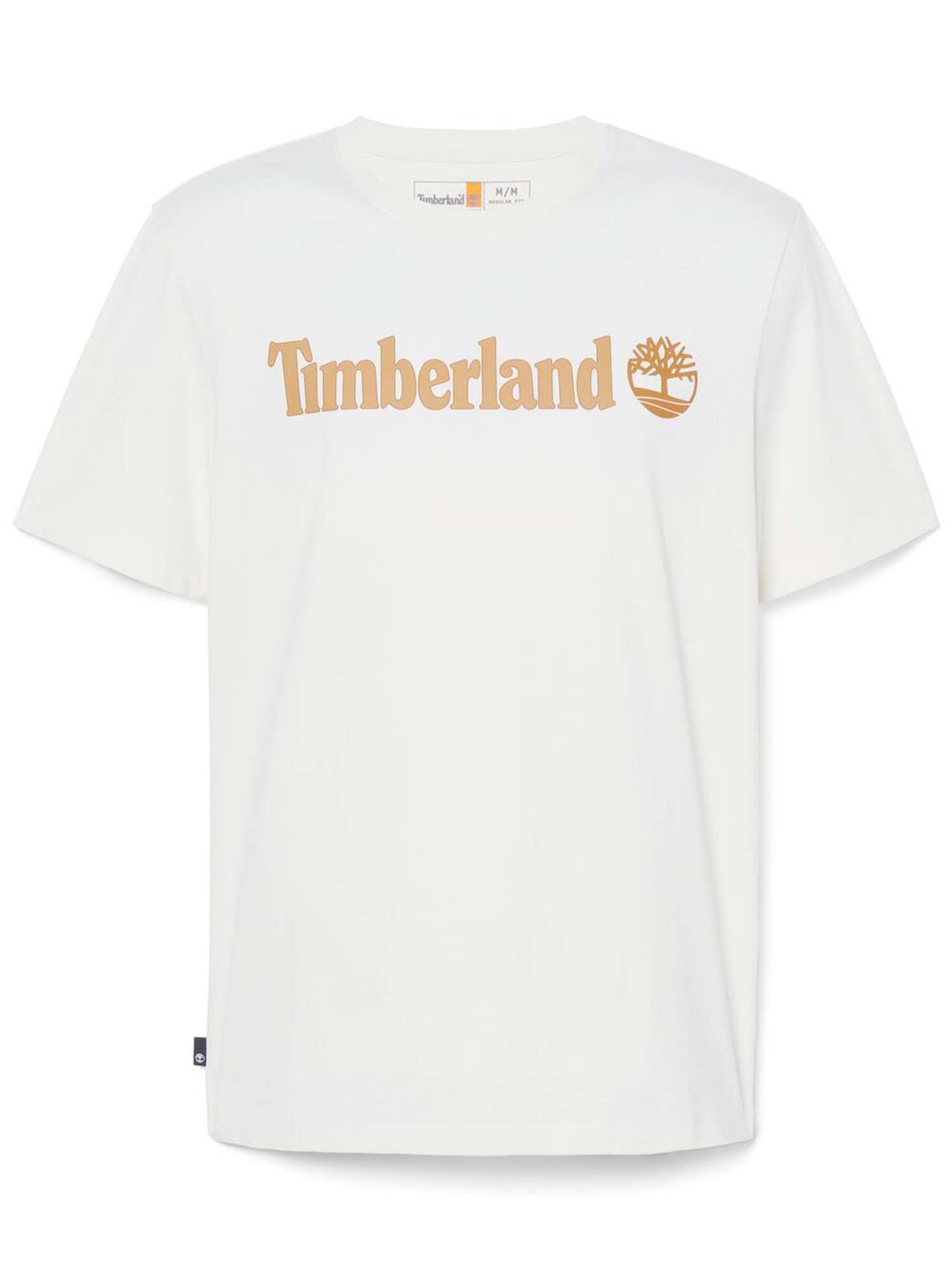 T-SHIRT CON LOGO LINEARE TIMBERLAND UOMO PANNA