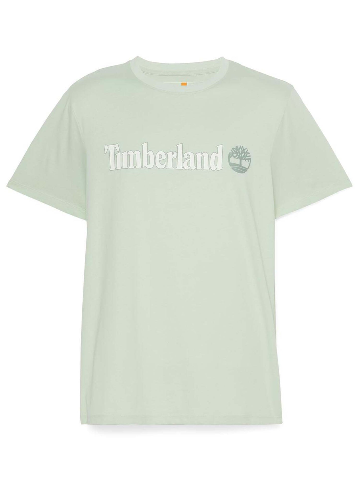 T-SHIRT CON LOGO LINEARE TIMBERLAND UOMO ACQUAMARINA