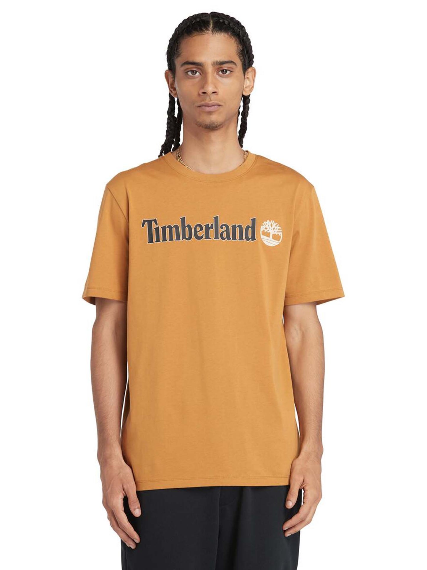 T-SHIRT CON LOGO LINEARE TIMBERLAND UOMO OCRA