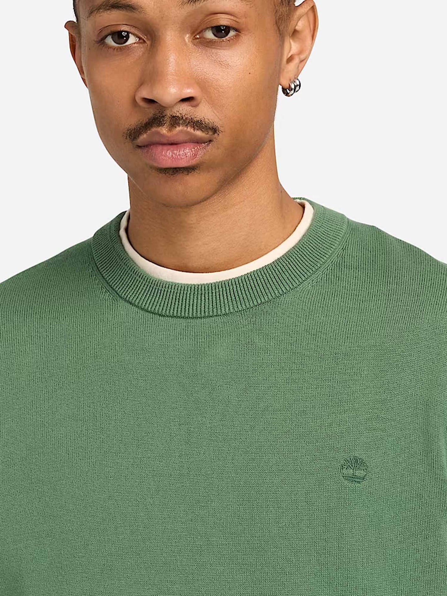 Maglia Timberland verde da uomo dal design casual e confortevole