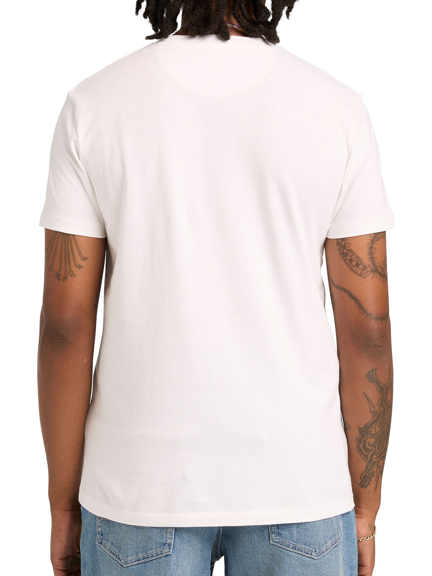 Timberland Dunstan River, t-shirt da uomo bianca con taschino