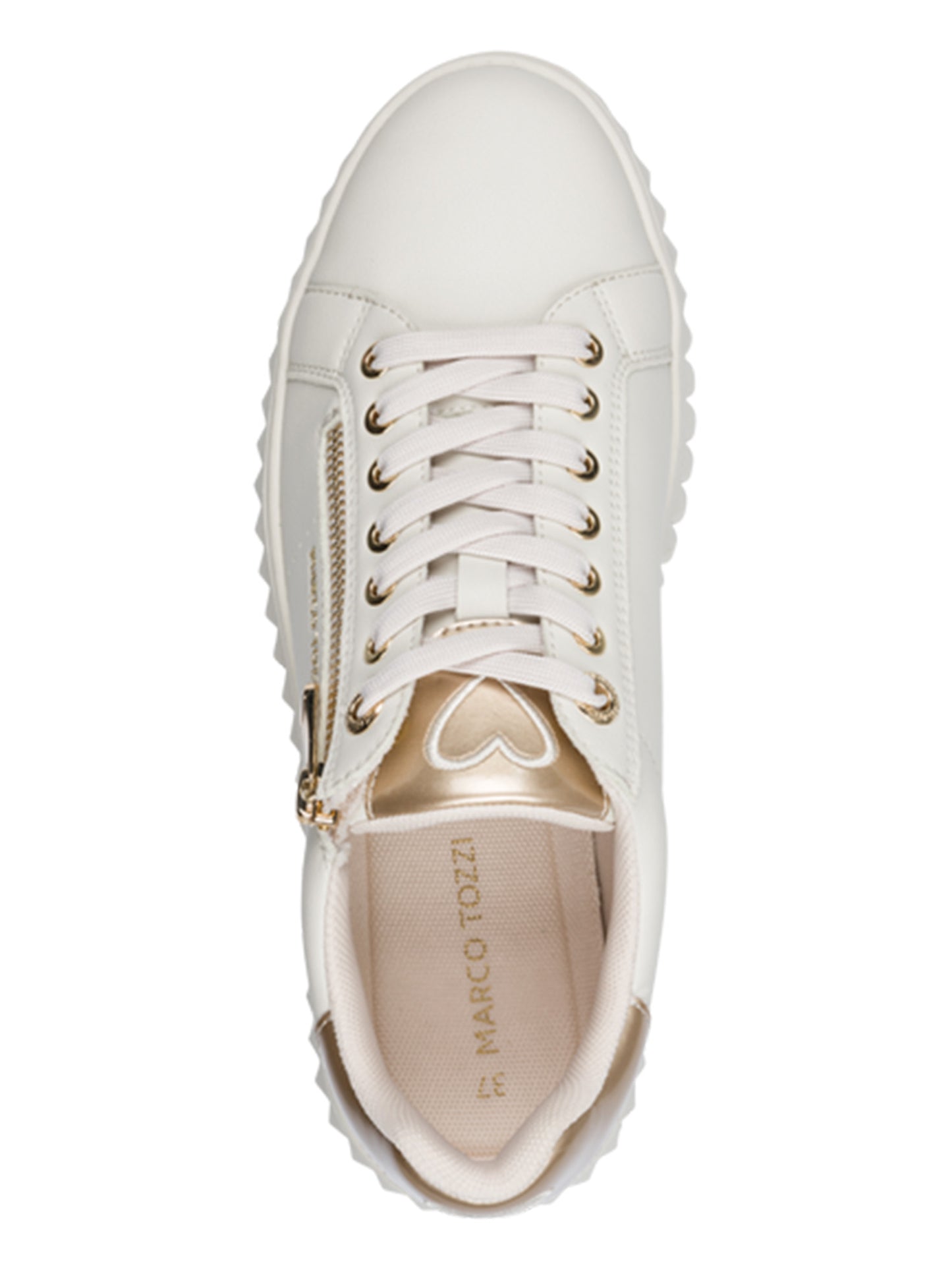 Sneakers Marco Tozzi da donna adulto in beige con dettagli eleganti
