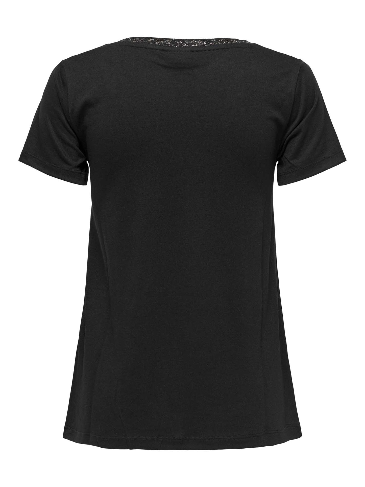 Jacqueline de Yong Dalila, t-shirt maniche corte da donna nera
