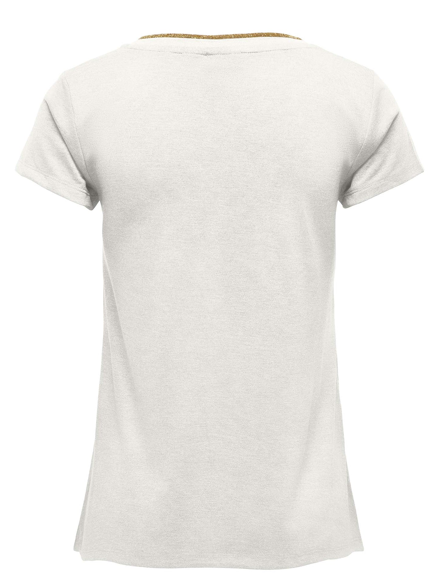 Jacqueline de Yong Dalila, t-shirt bianca casual da donna a maniche corte