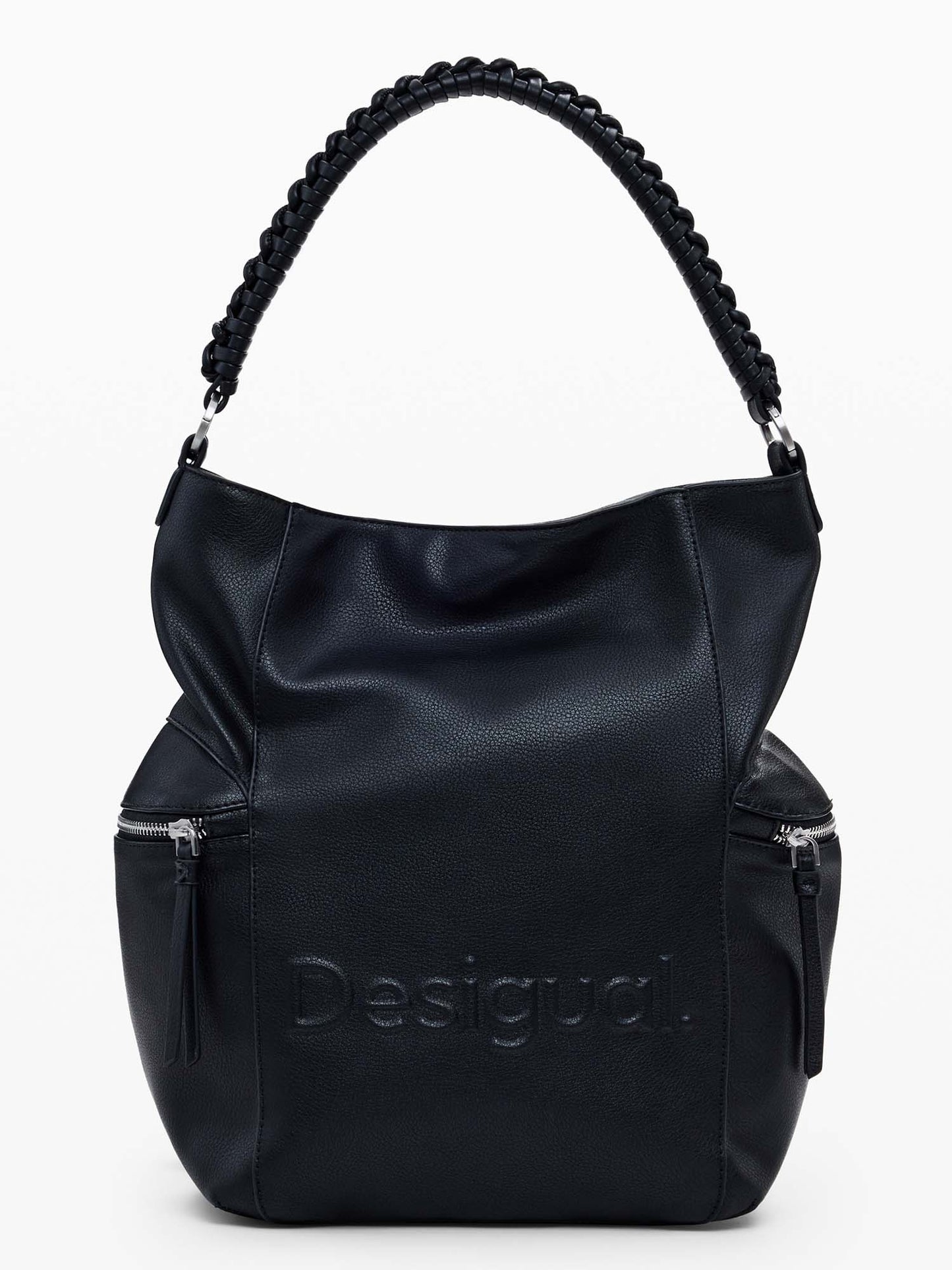 BORSA CONVERTIBILE HALF LOGO DESIGUAL DONNA NERO