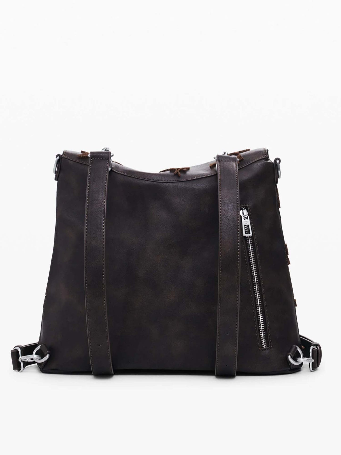 ZAINO CONVERTIBILE STENCIL FLO DESIGUAL DONNA CIOCCOLATO