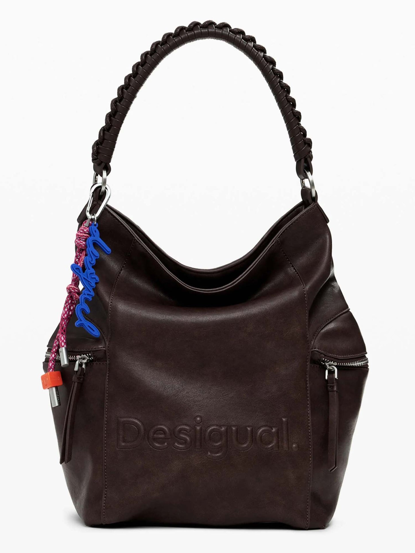 BORSA CONVERTIBILE HALF LOGO DESIGUAL DONNA CIOCCOLATO