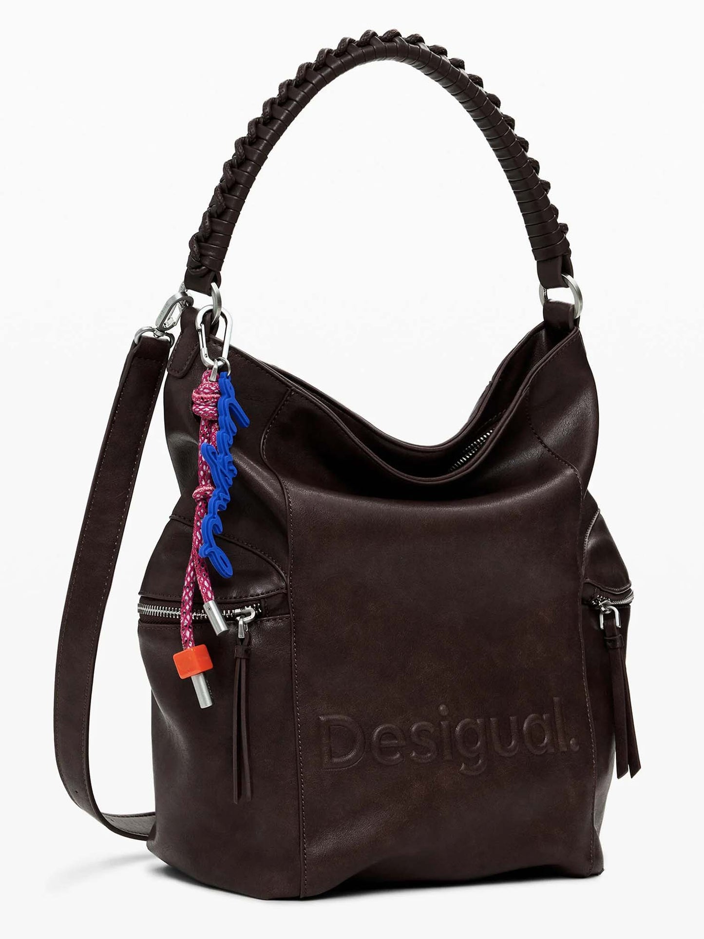 BORSA CONVERTIBILE HALF LOGO DESIGUAL DONNA CIOCCOLATO