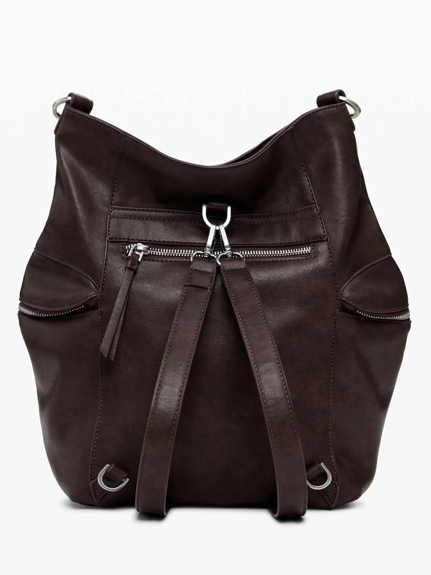 BORSA CONVERTIBILE HALF LOGO DESIGUAL DONNA CIOCCOLATO