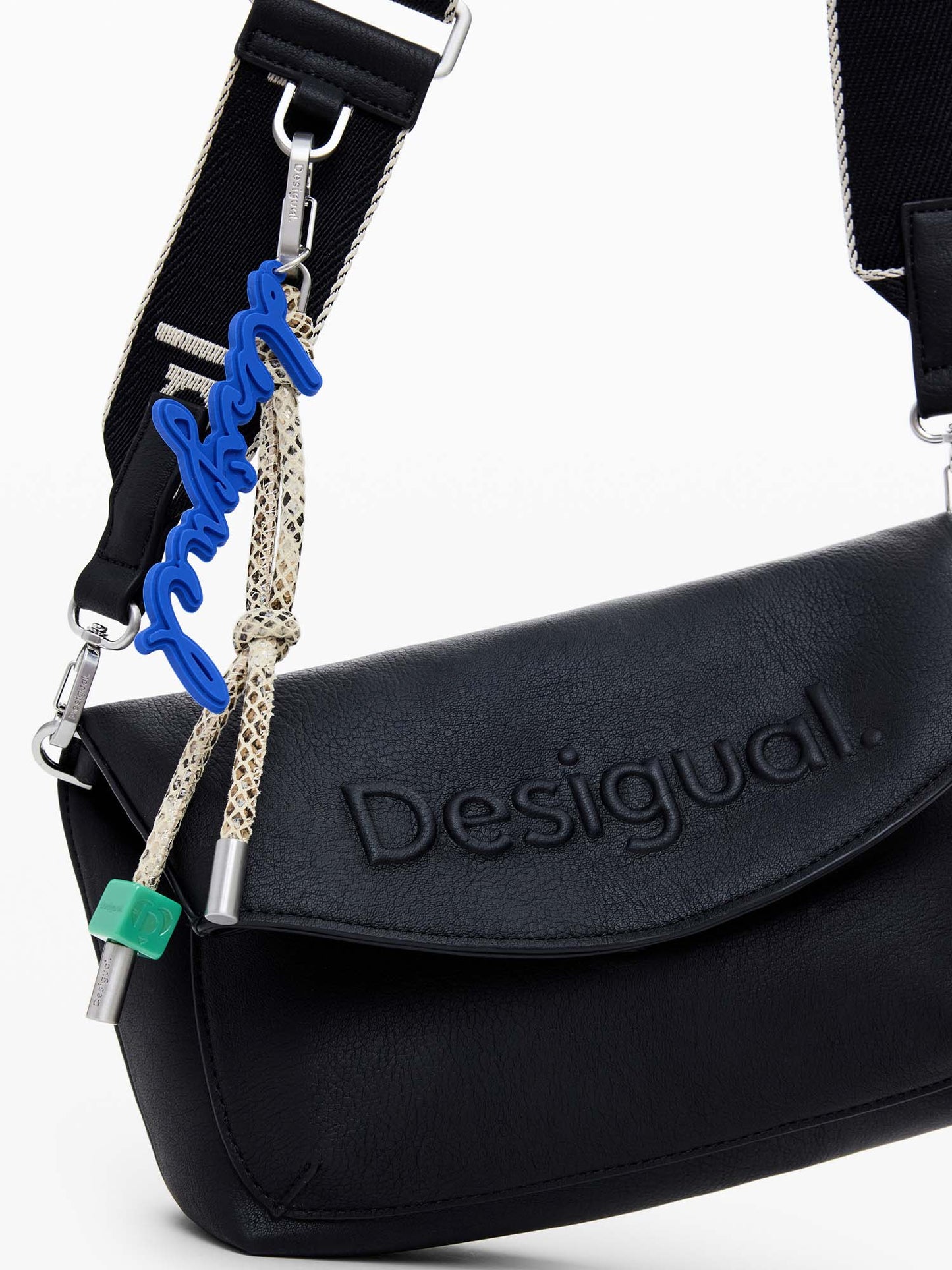 BORSA HALF LOGO DESIGUAL DONNA NERO