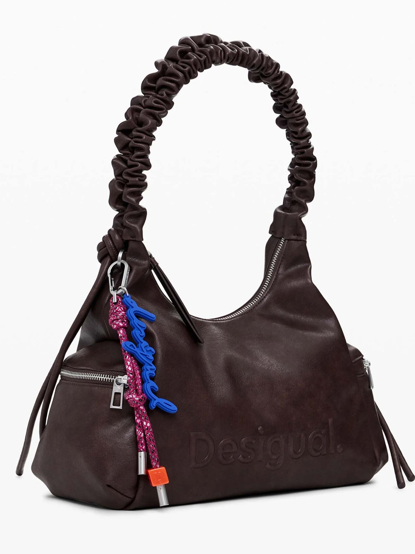 BORSA HALF LOGO DESIGUALDONNA CIOCCOLATO