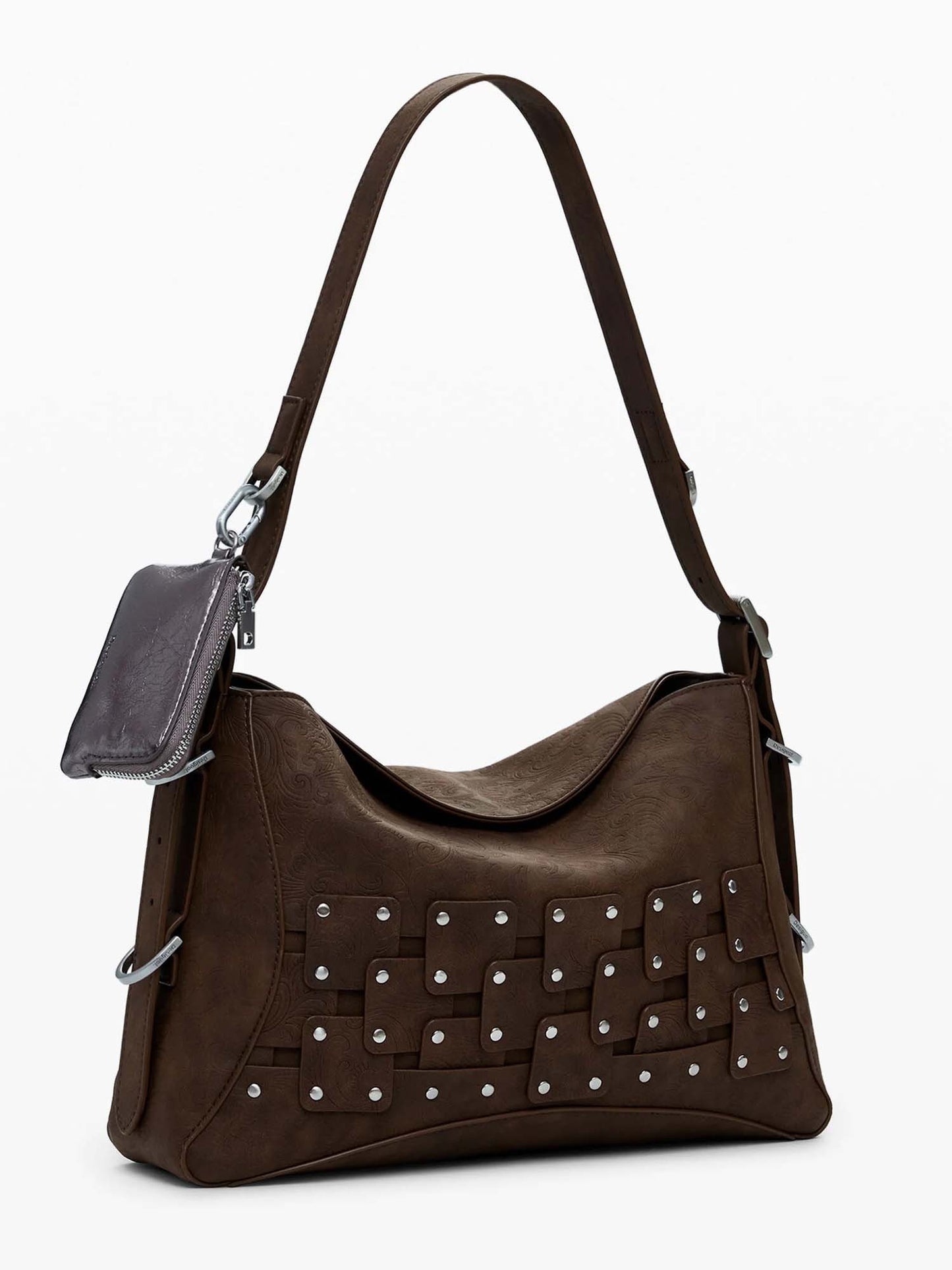 BORSA NEW PATCH DESIGUAL DONNA CIOCCOLATO