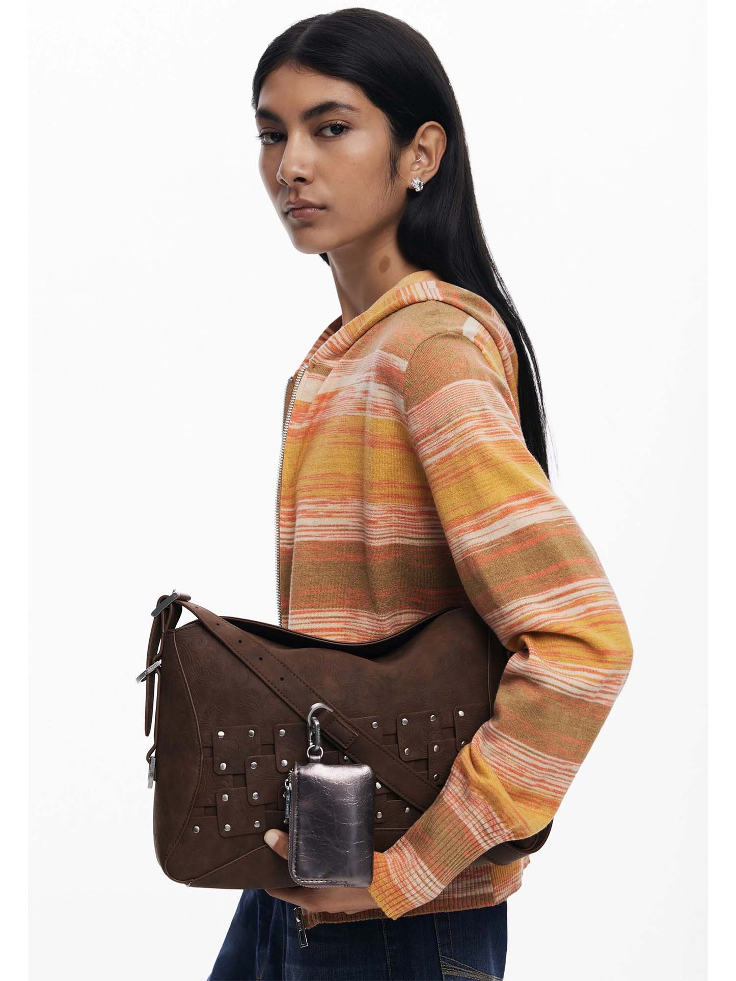 BORSA NEW PATCH DESIGUAL DONNA CIOCCOLATO