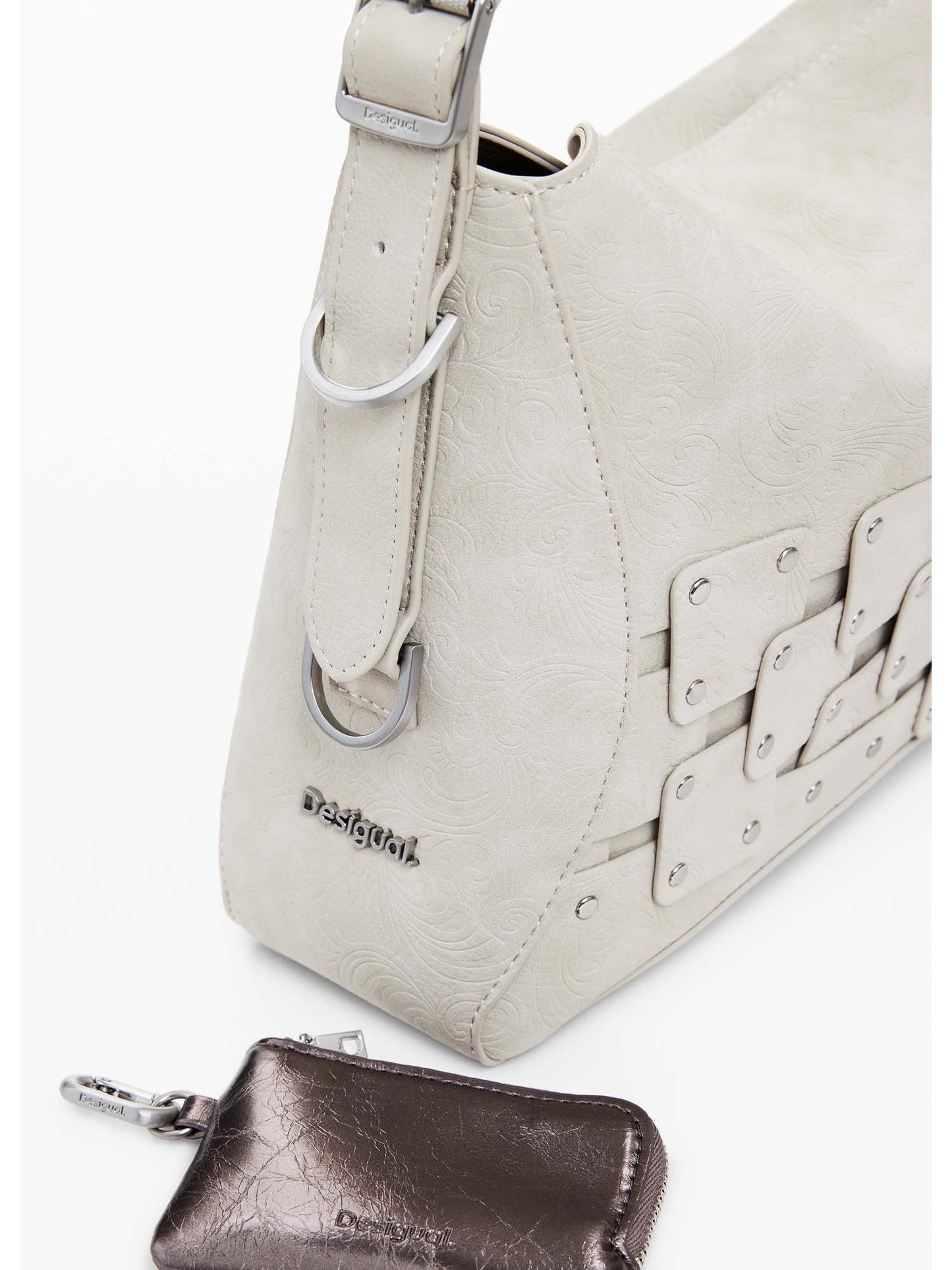 BORSA NEW PATCH DESIGUAL DONNA CREMA
