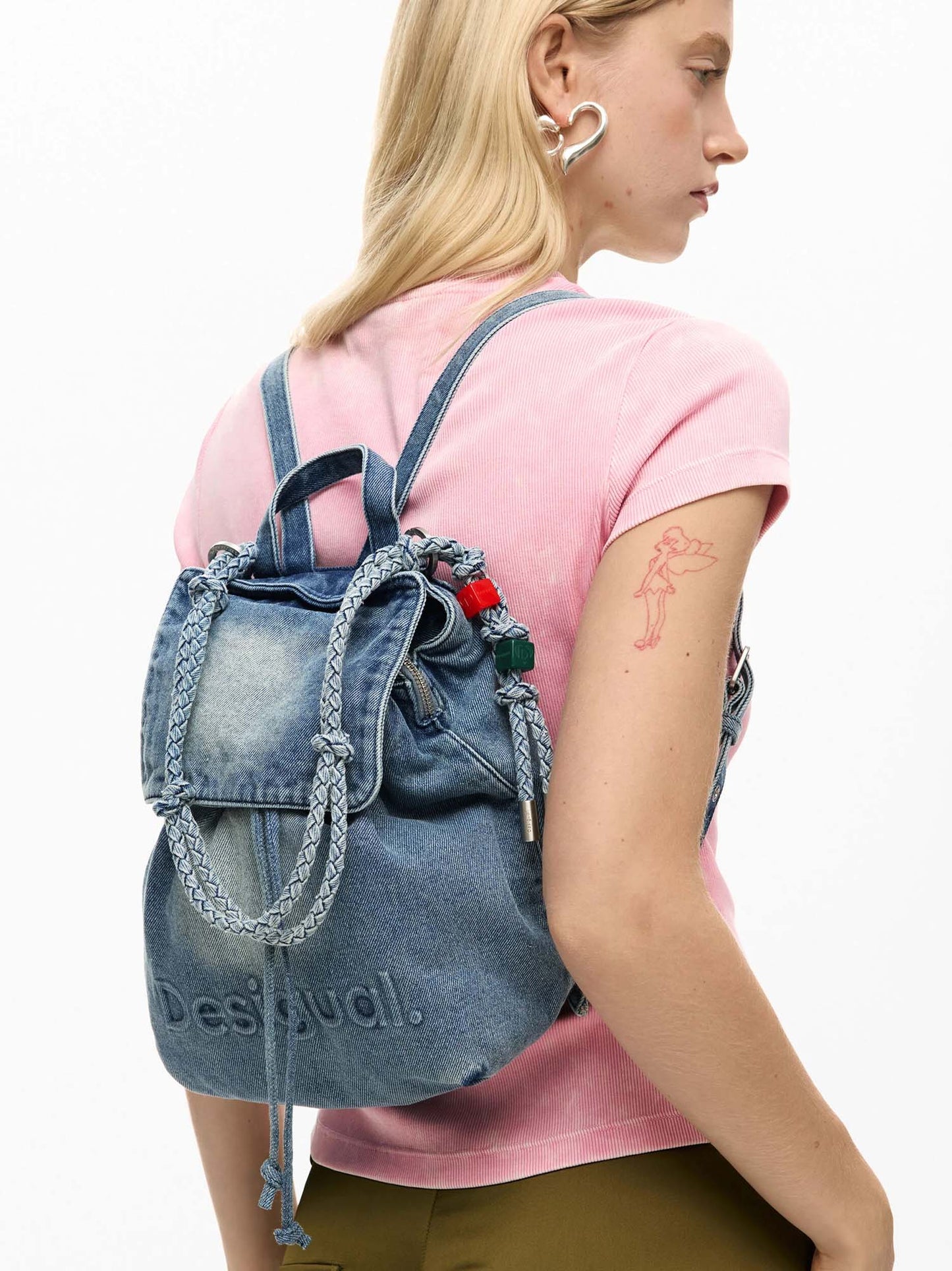 Desigual zaino da donna adulto in denim per la primavera-estate