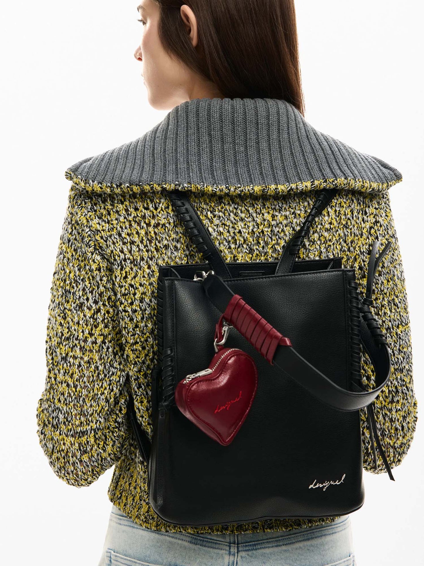 Zaino nero Desigual con logo Sumy piccolo da donna