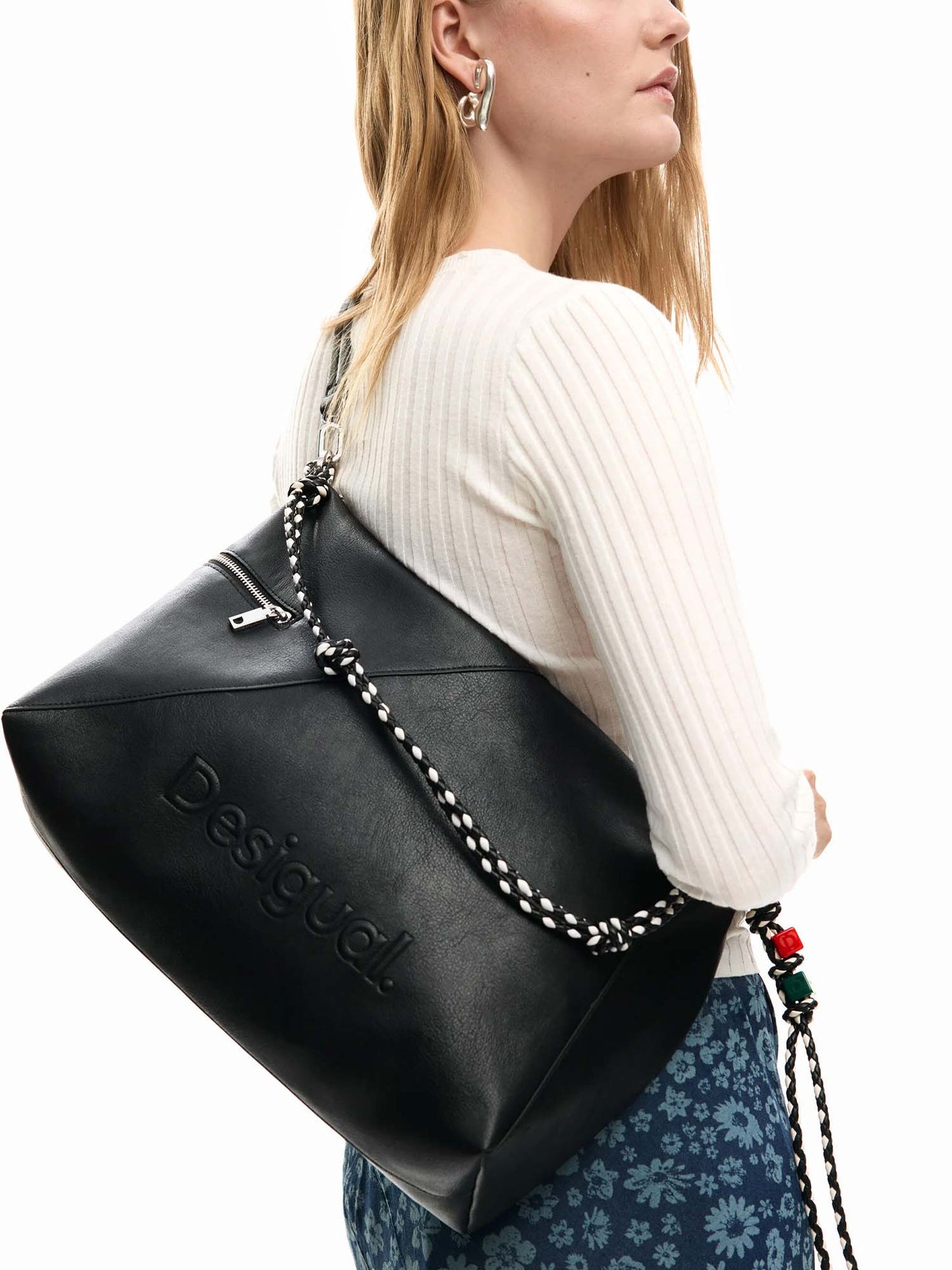 Borsa tote nera Desigual Leiria, pratica e versatile da donna