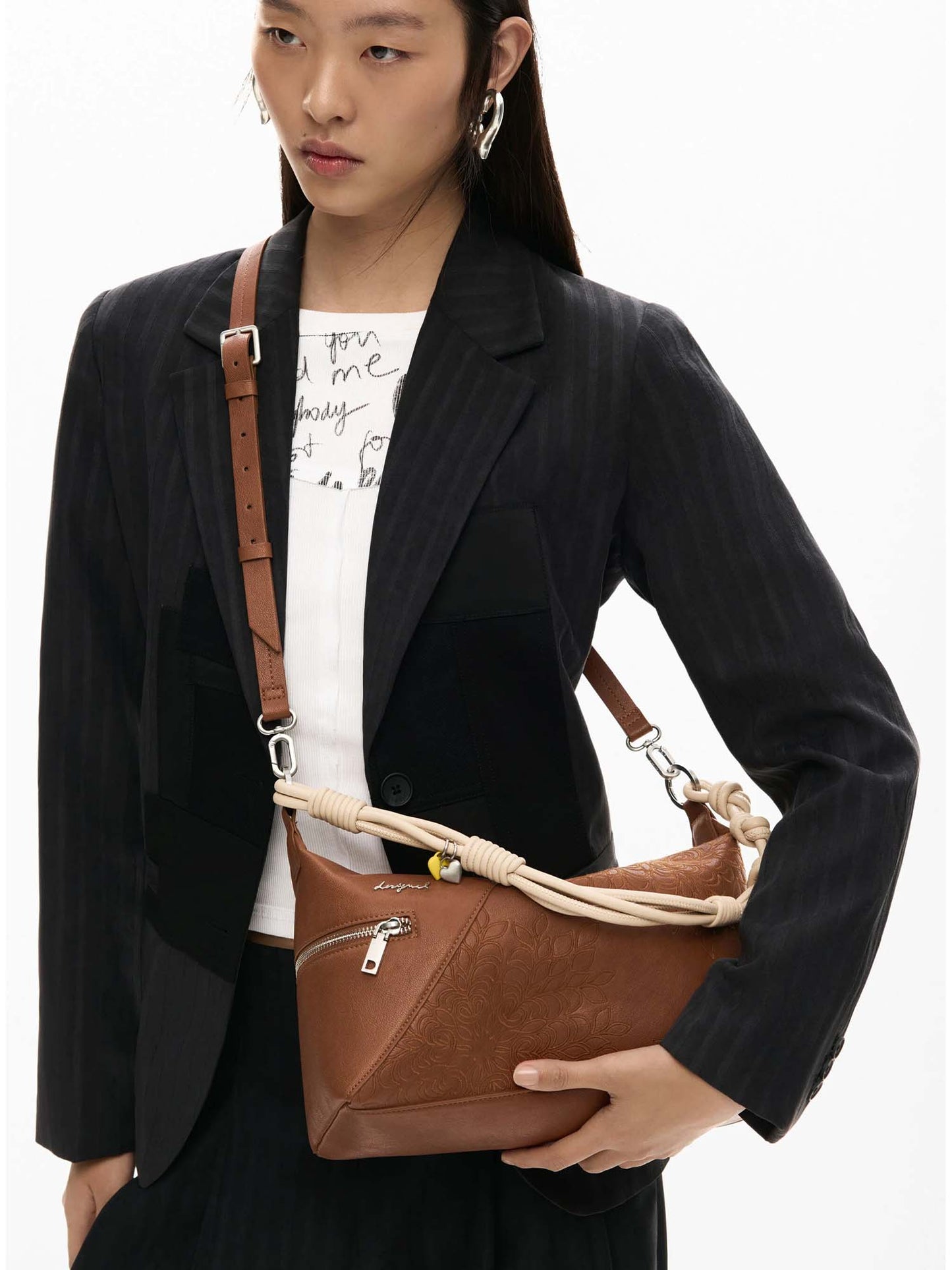 Borsa beige Desigual da donna adulto per la primavera-estate