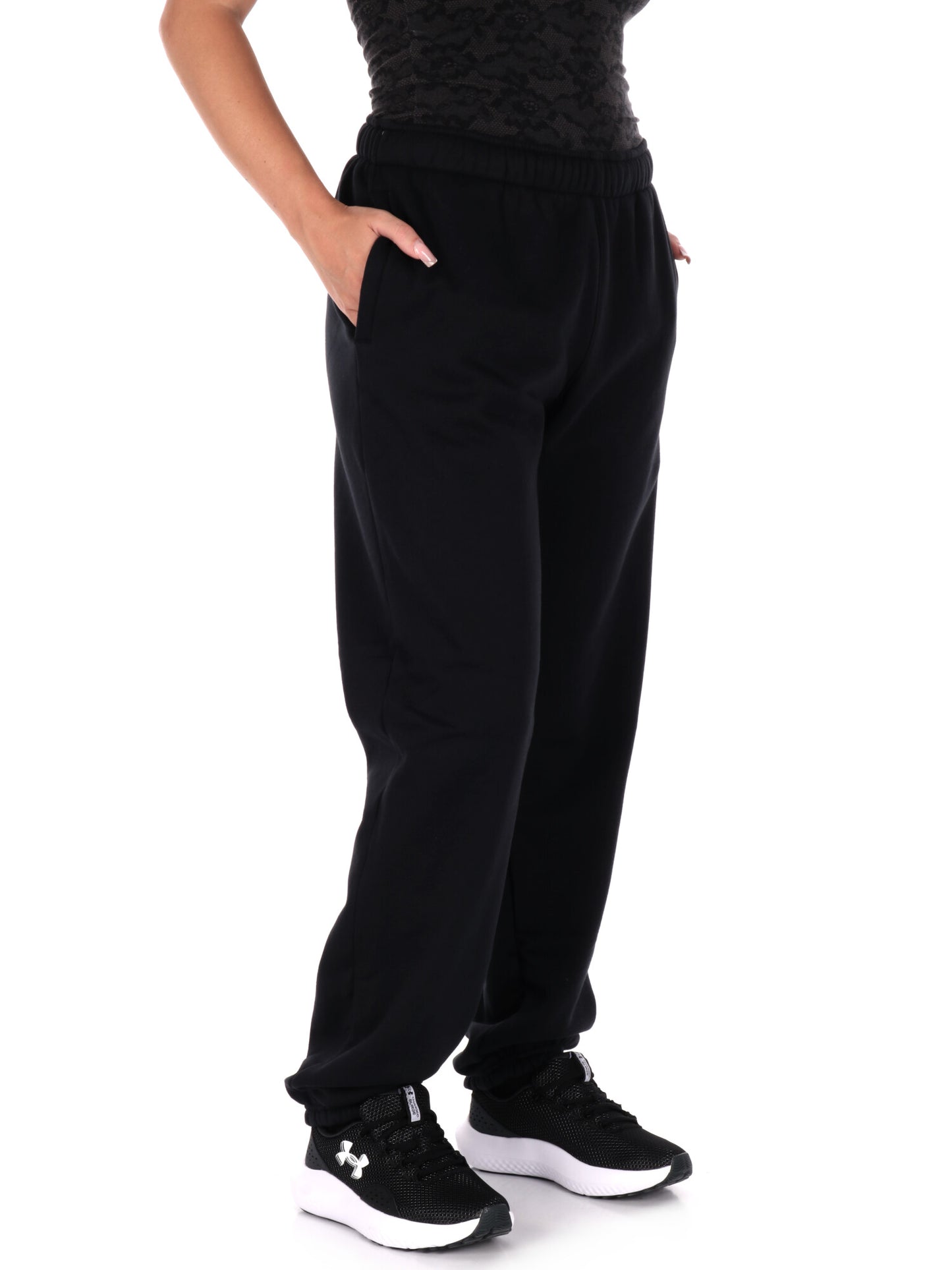 JOGGER ICON UNDER ARMOUR DA DONNA NERO