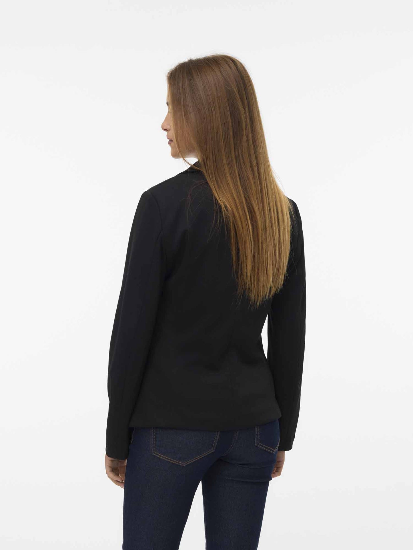 Vero Moda trench coat lungo con cintura per donna in nero