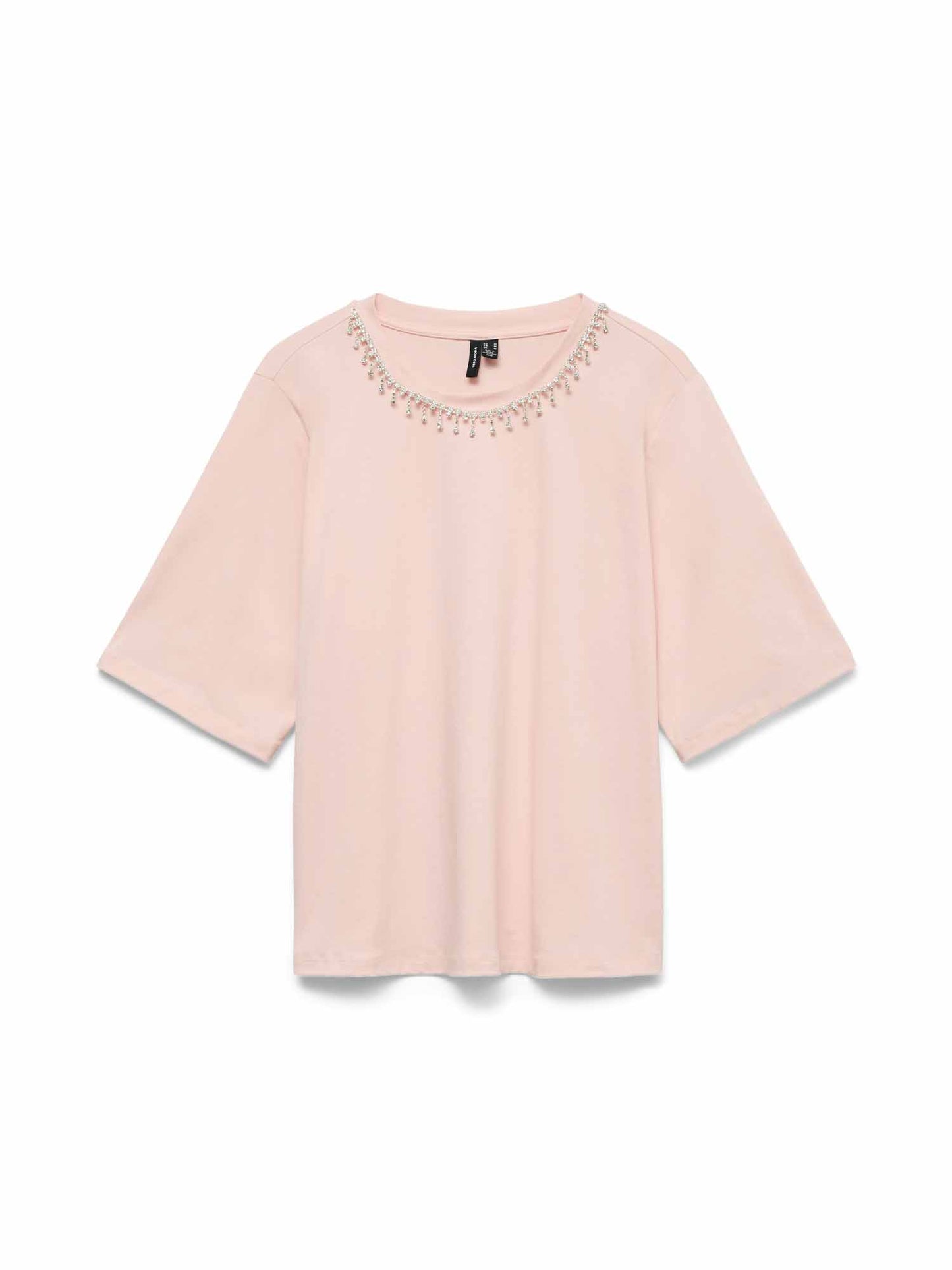 T-shirt unisex Vero Moda rosa, maniche corte e stile versatile