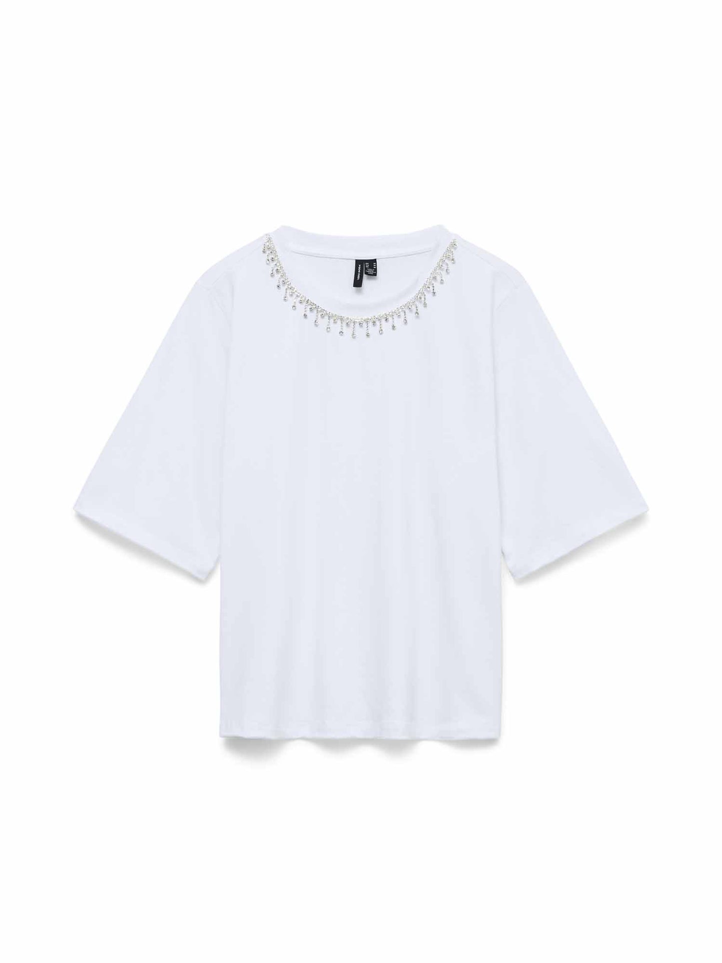 T-shirt unisex adulto Vero Moda 10349666 bianca a maniche corte