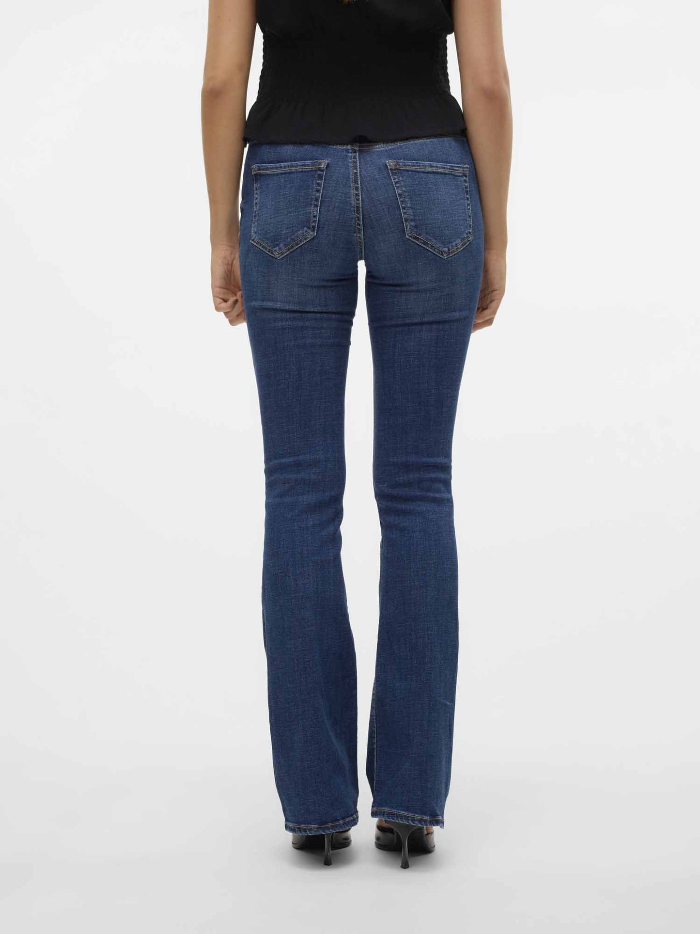 Jeans Vero Moda Vmflash mid rise flared unisex blu scuro