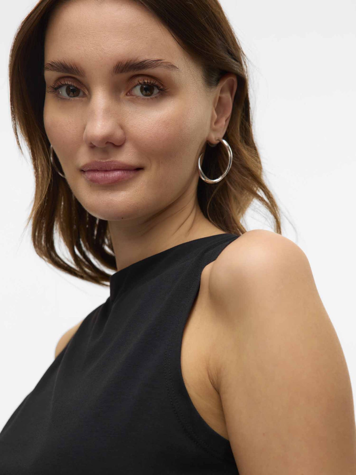 Canotta Vero Moda Panda da donna nera con vestibilità slim