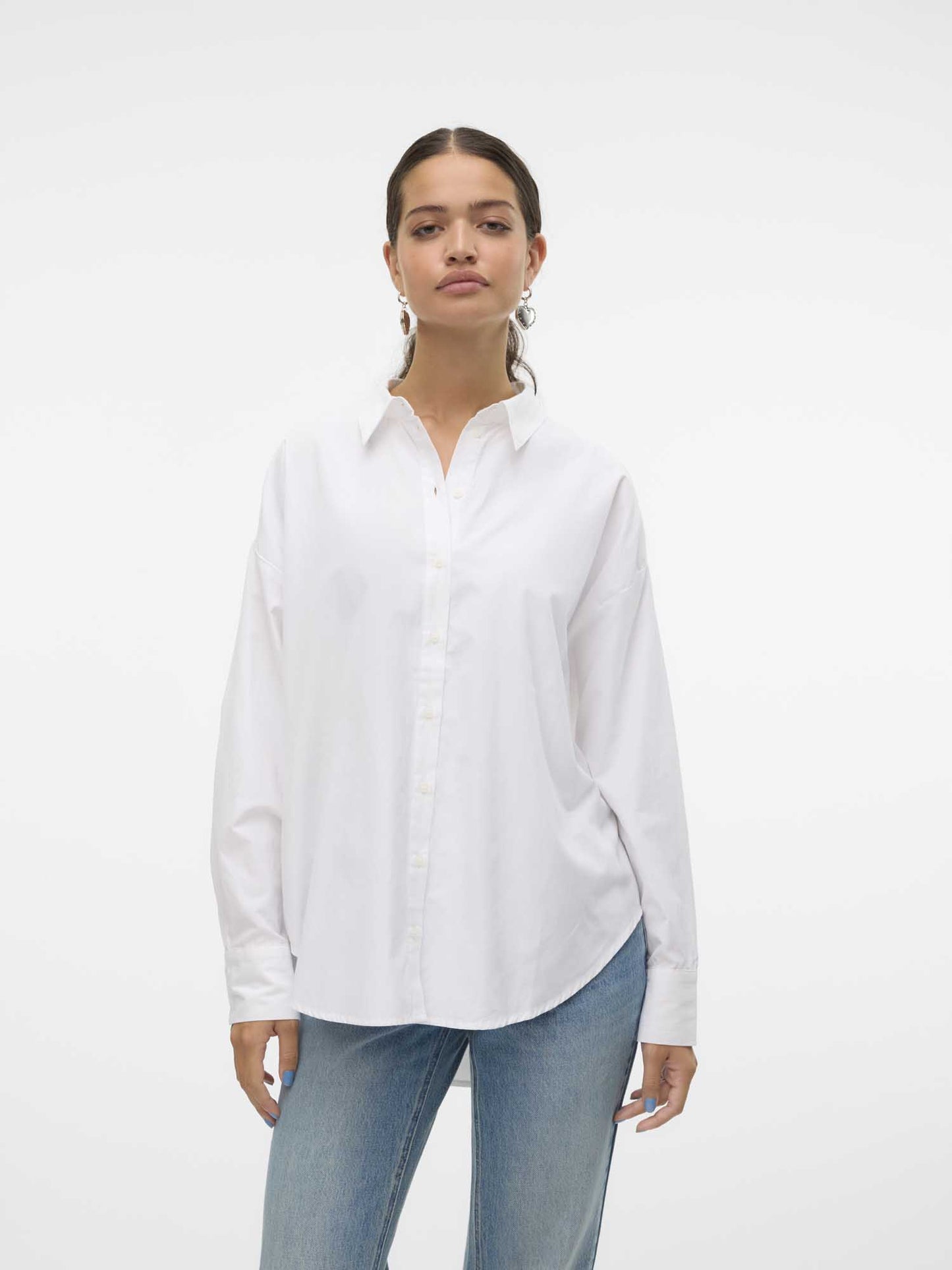 VERO MODA FANNI LS - BIANCO