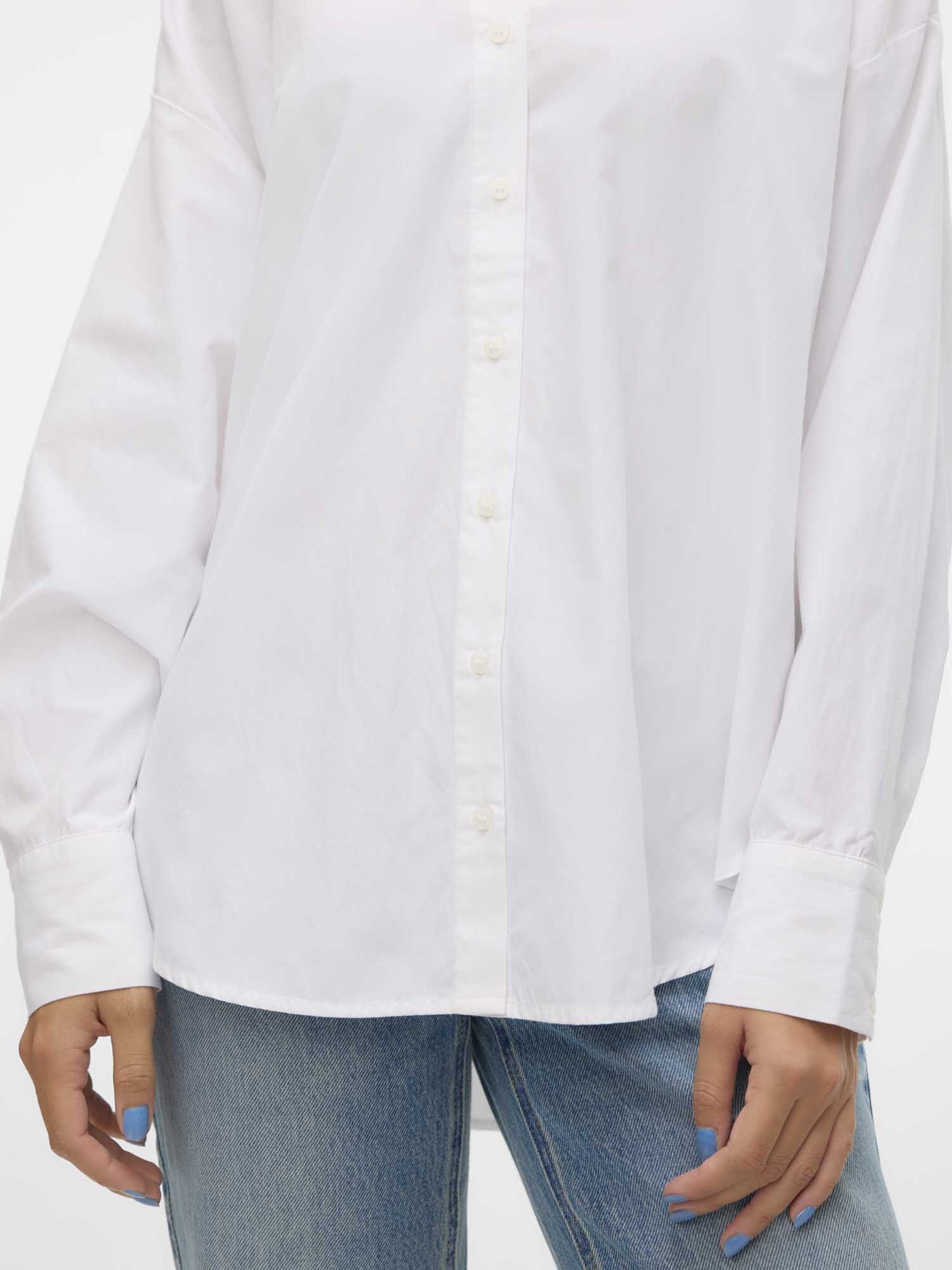 VERO MODA FANNI LS - BIANCO