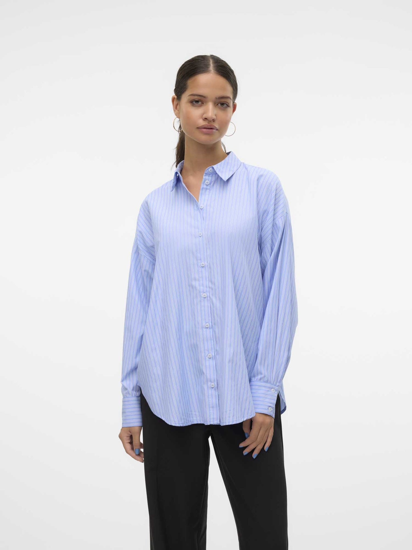VERO MODA FANNI LS - CELESTE