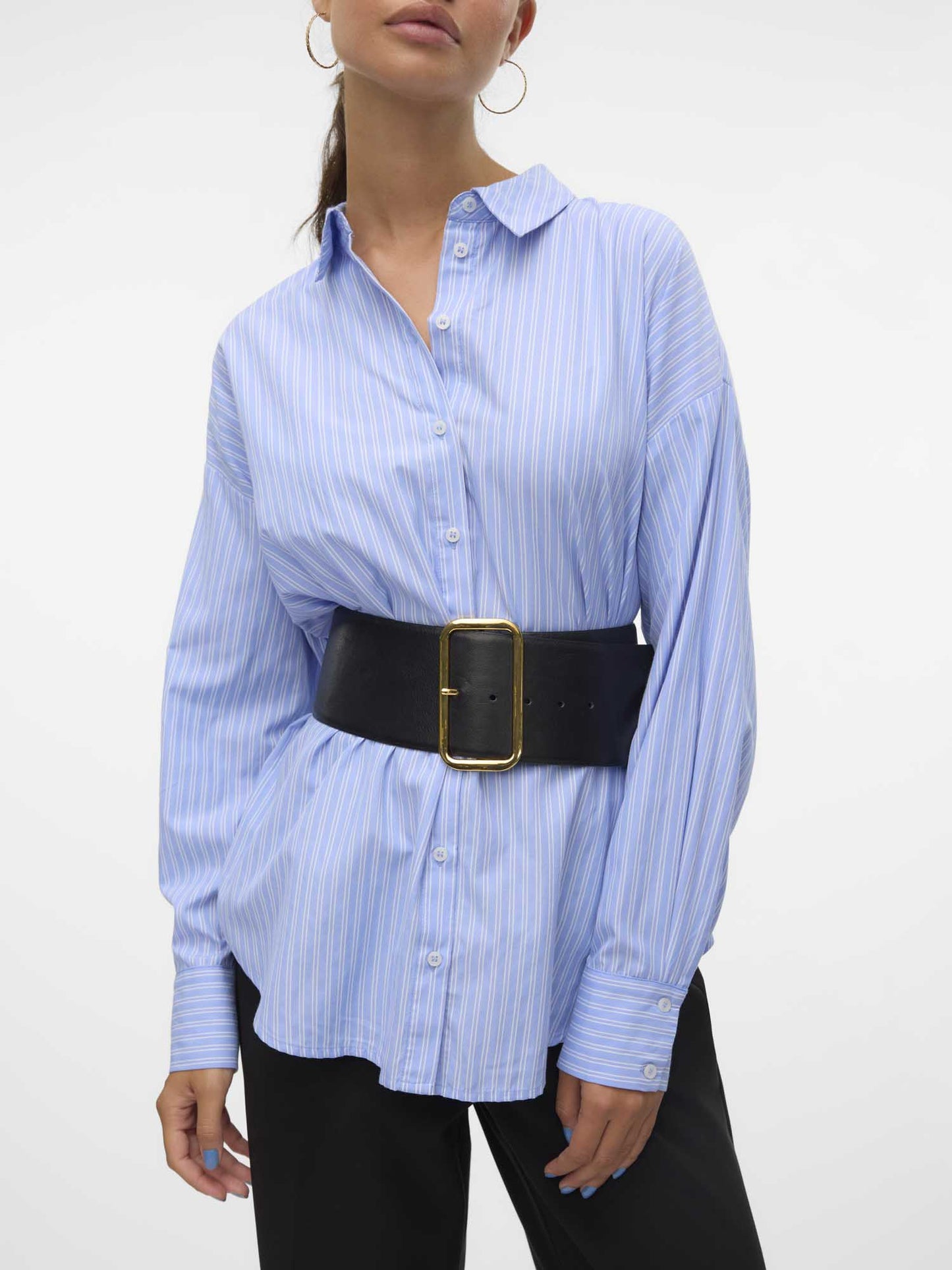 VERO MODA FANNI LS - CELESTE