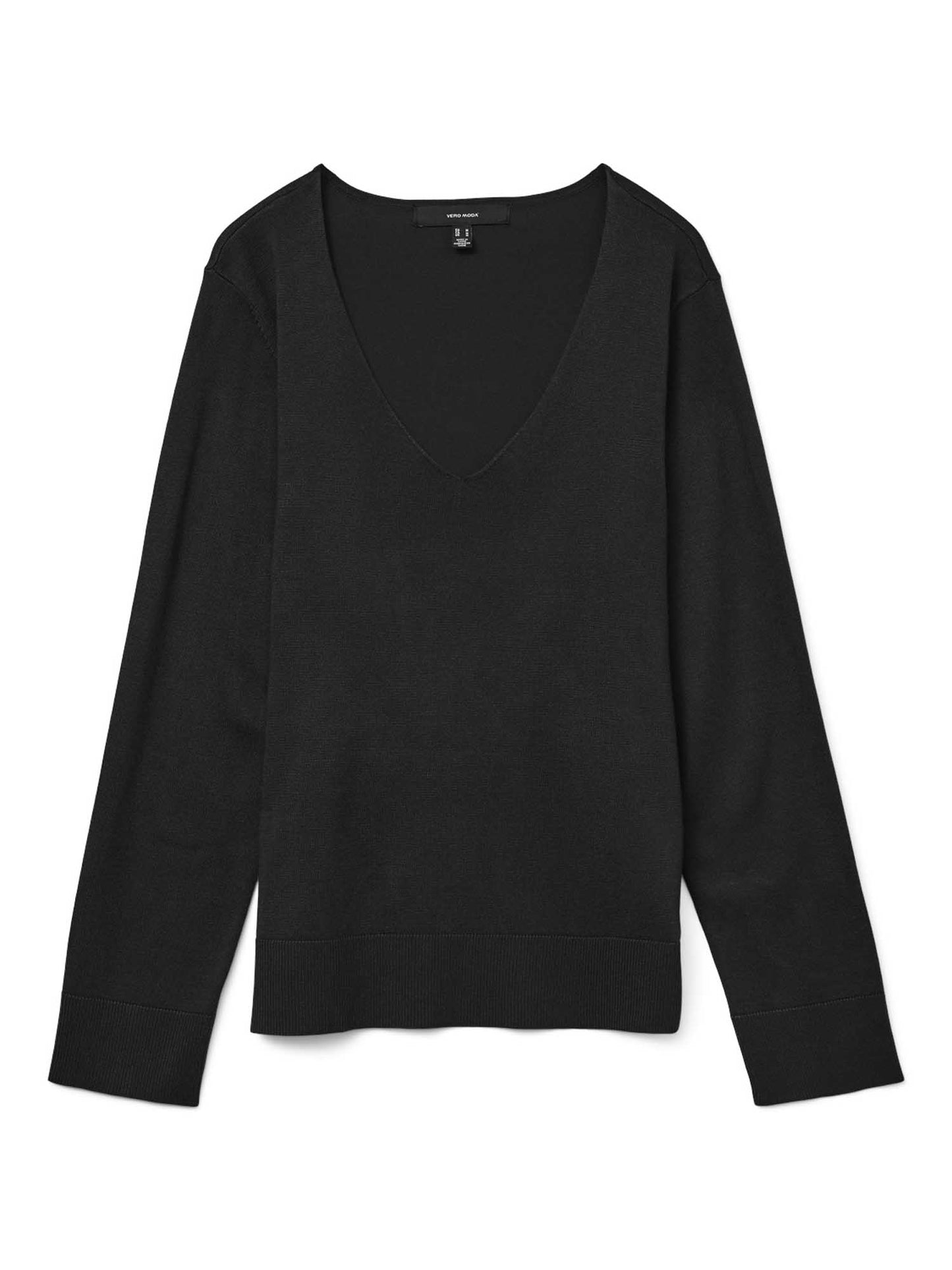 MAGLIA SILJE CON COLLO A V VERO MODA DA DONNA NERO