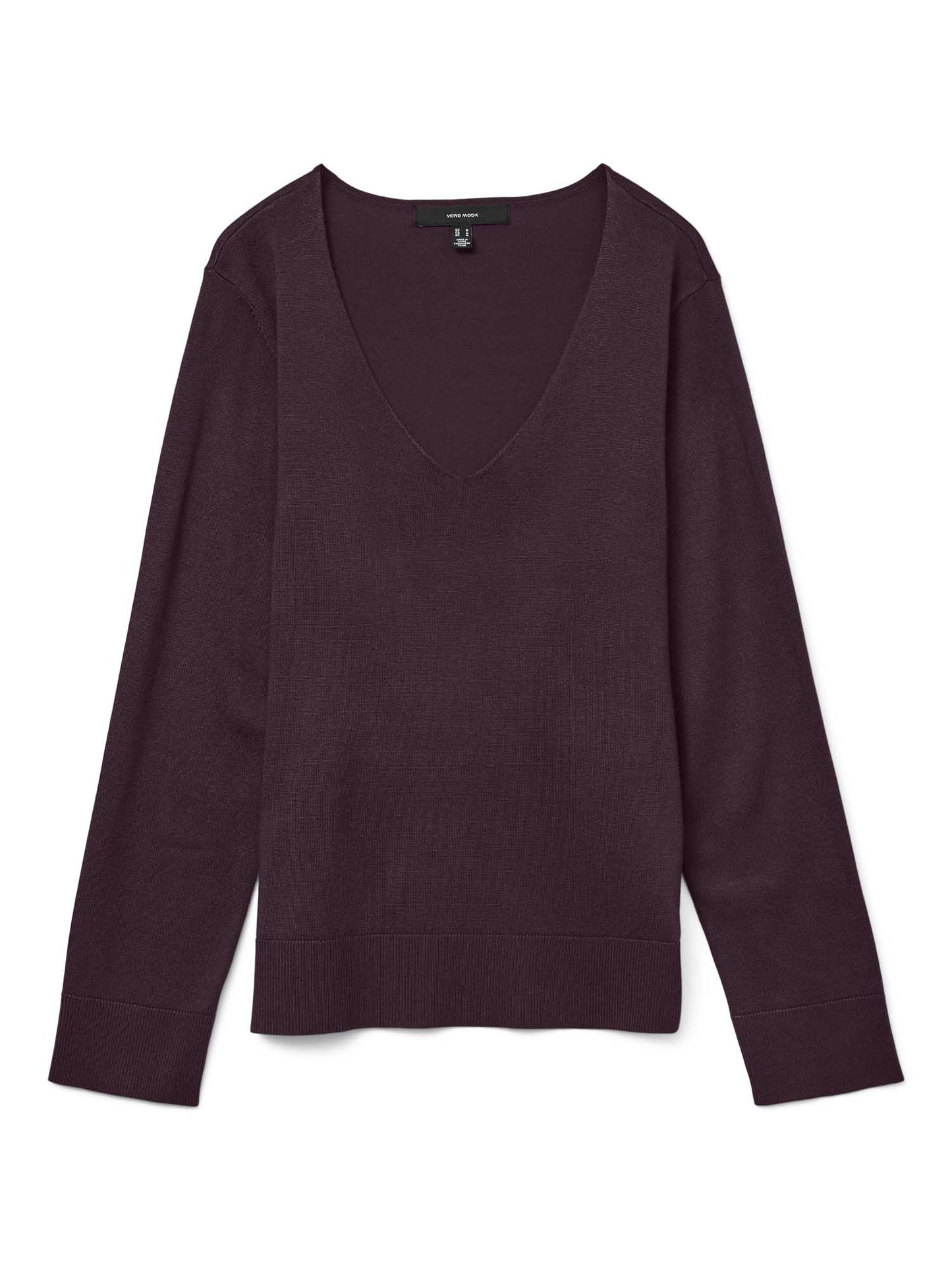 MAGLIA SILJE CON COLLO A V VERO MODA DA DONNA BORDEAUX