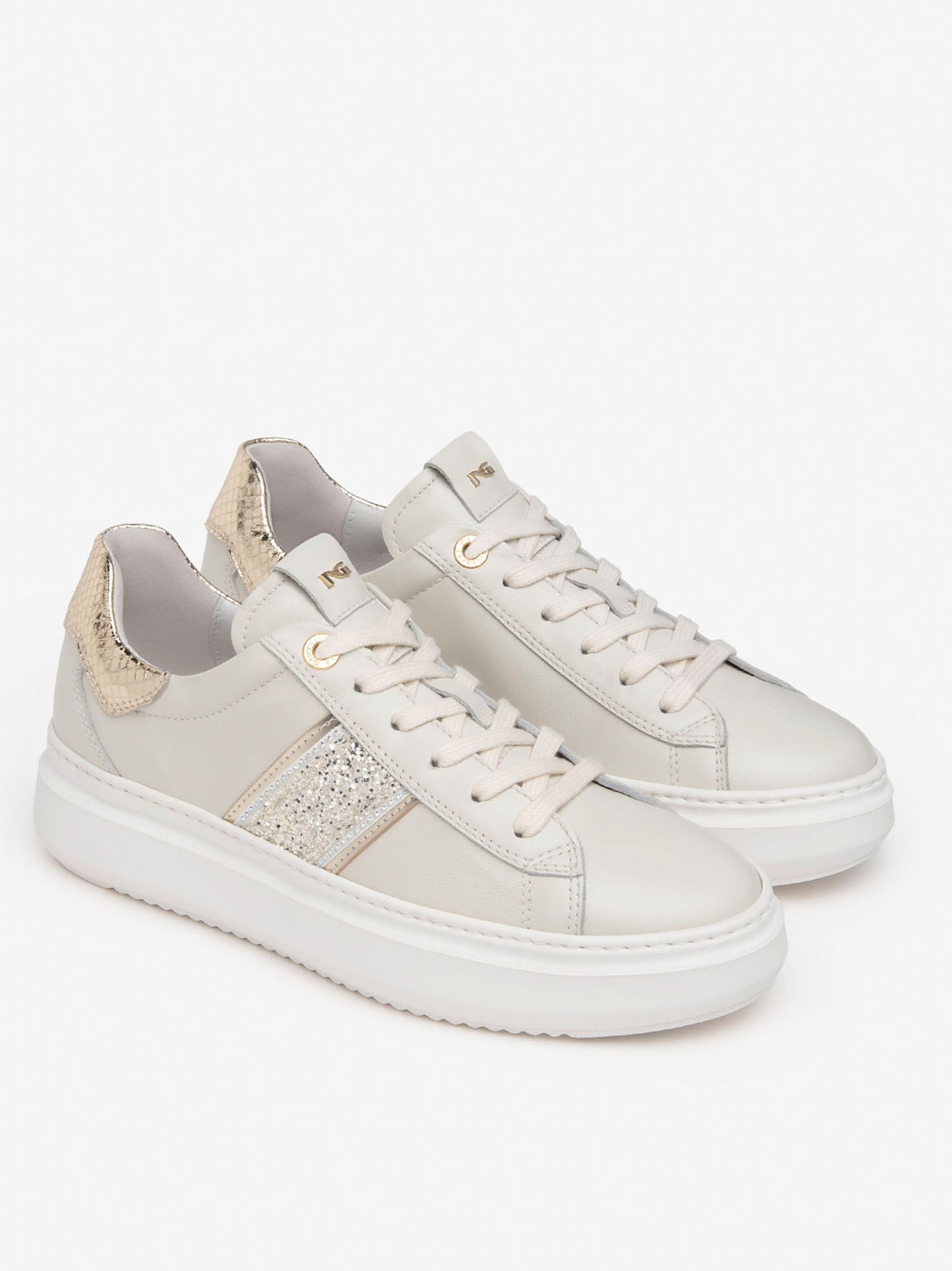 SNEAKERS CON PLATFORM NERO GIARDINI DONNA PANNA