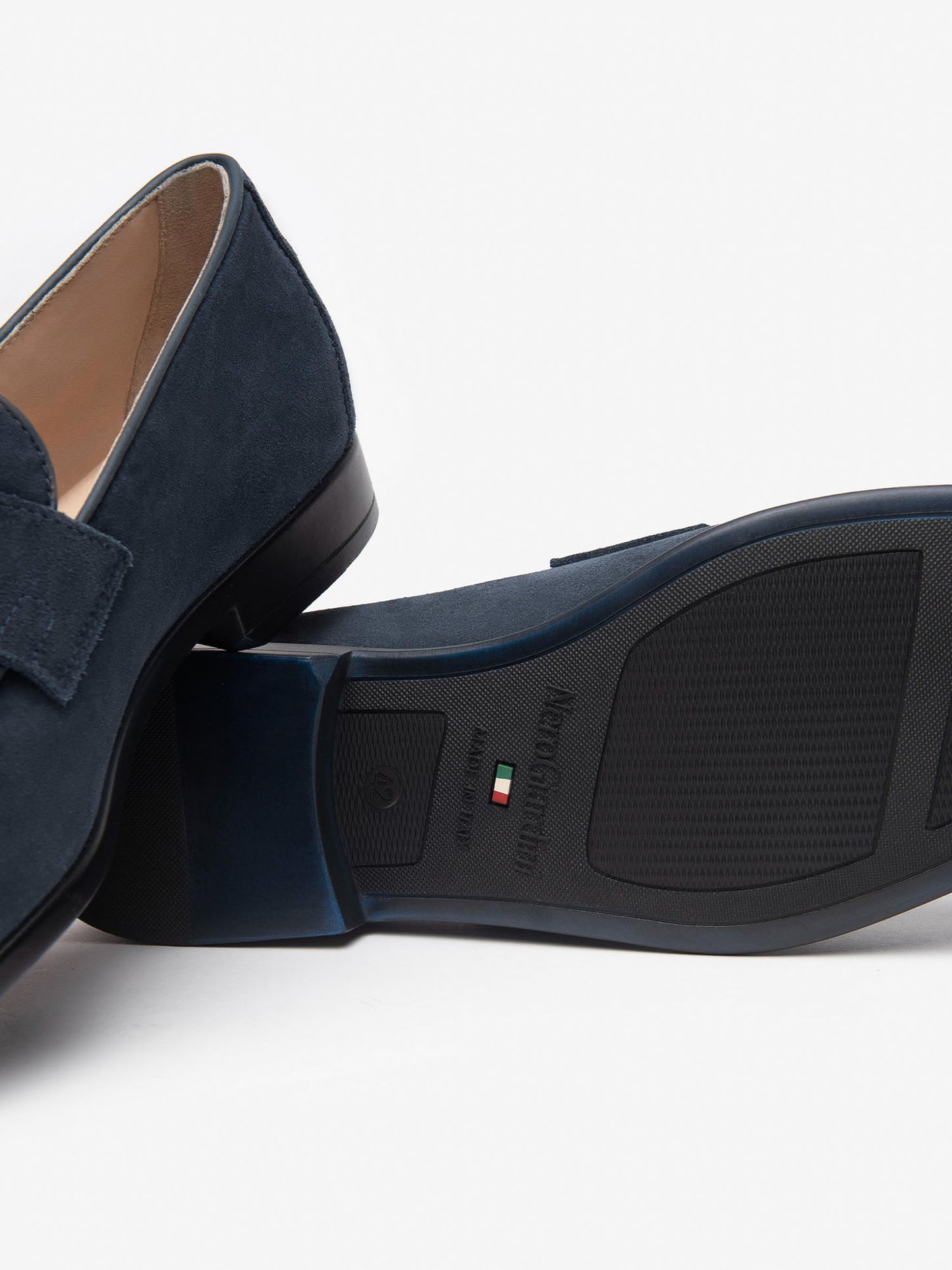 Mocassino Solero in pelle scamosciata blu da uomo Nero Giardini