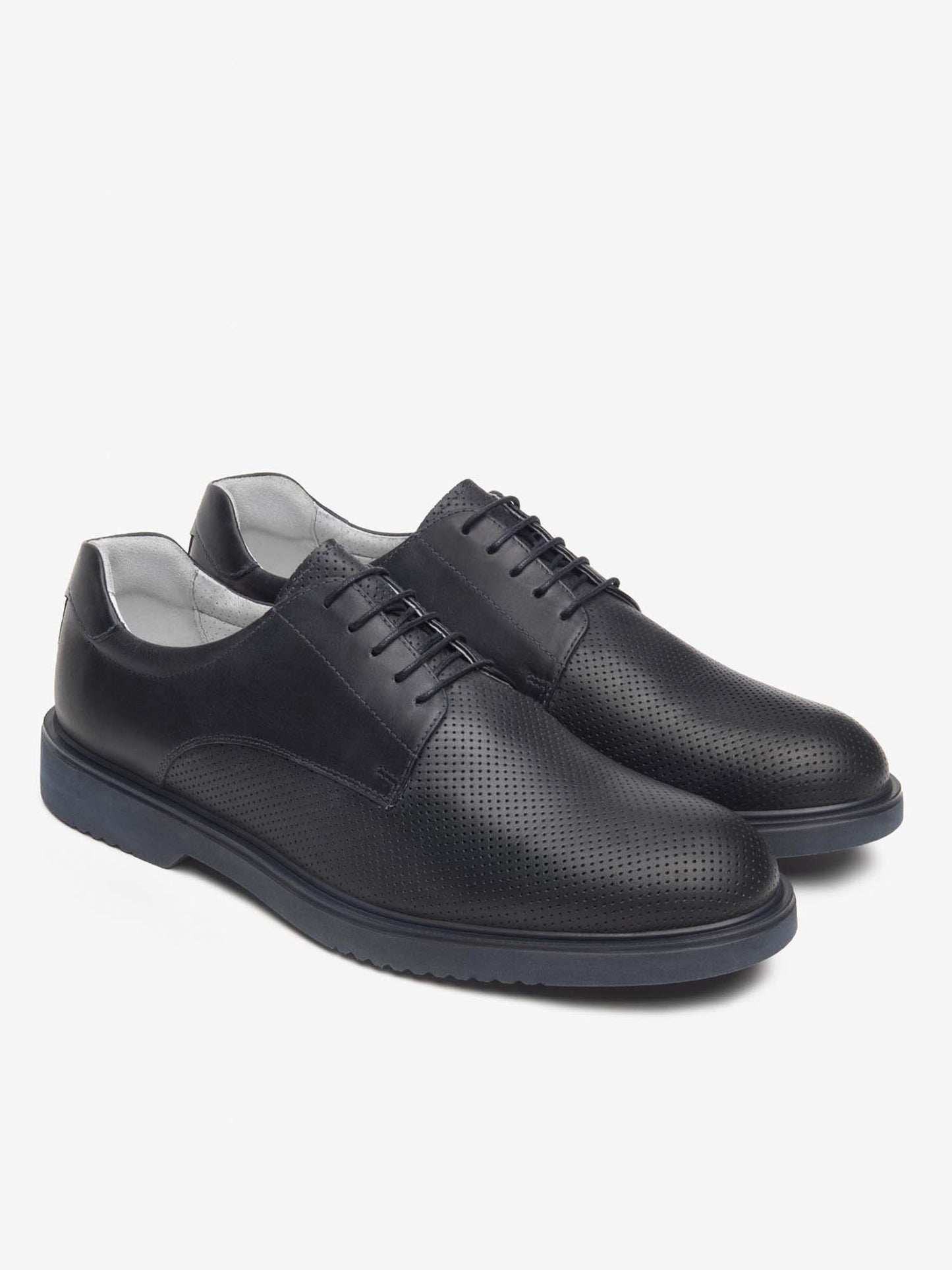 STRINGATA IN PELLE NERO GIARDINI UOMO BLU