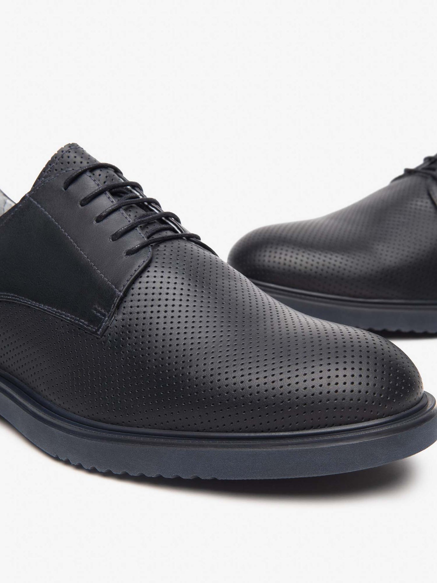 STRINGATA IN PELLE NERO GIARDINI UOMO BLU