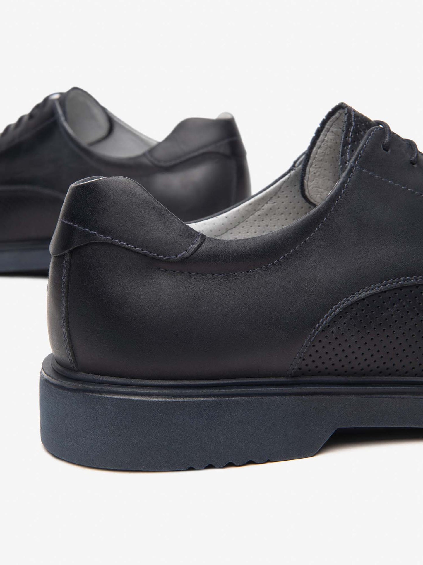 STRINGATA IN PELLE NERO GIARDINI UOMO BLU