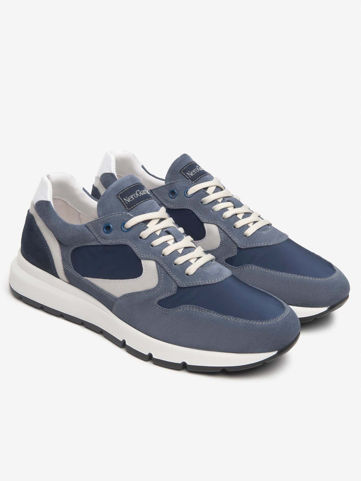 SNEAKERS IN CAMOSCIO E NYLON NERO GIARDINI UOMO AVIO