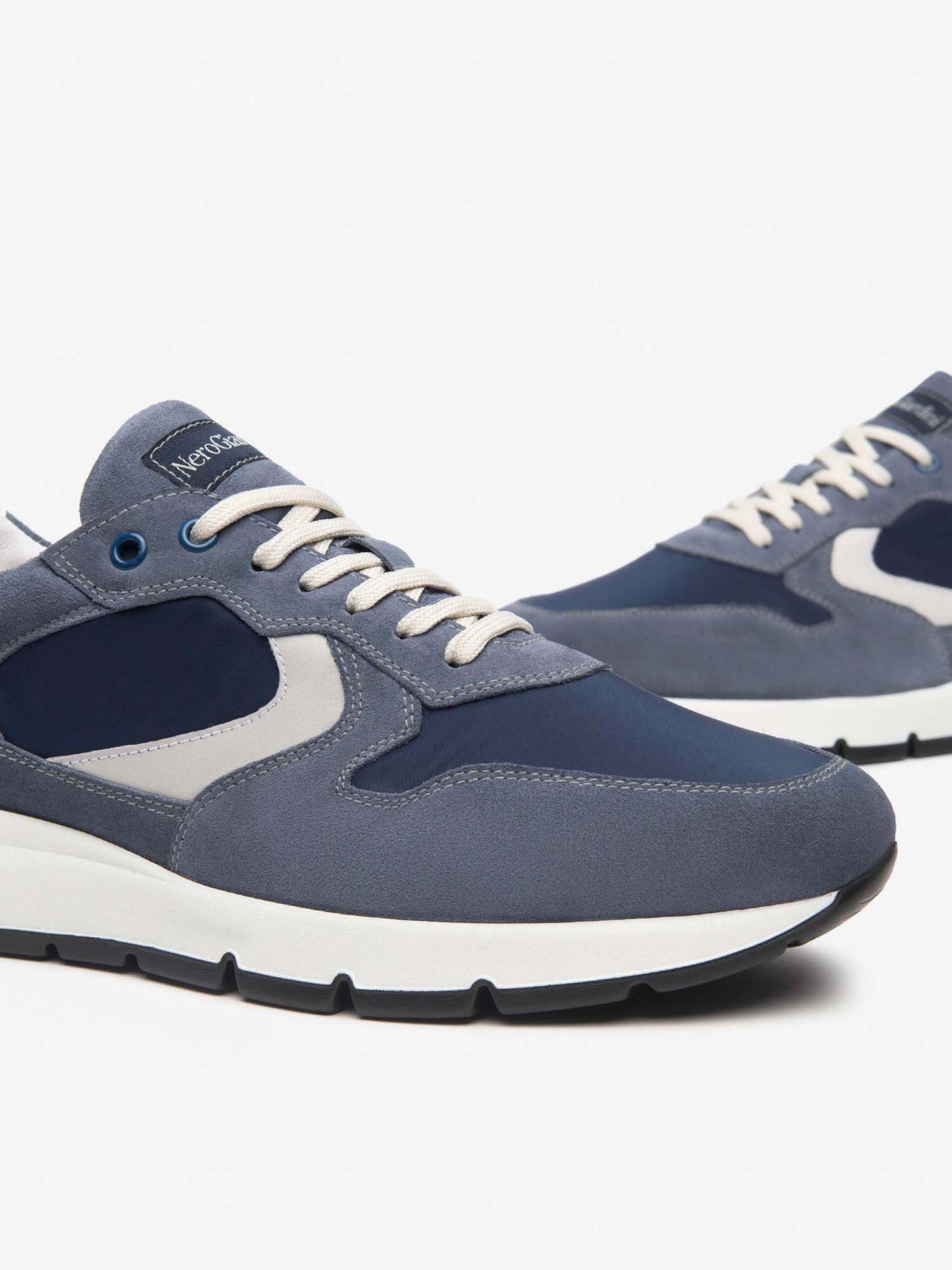 SNEAKERS IN CAMOSCIO E NYLON NERO GIARDINI UOMO AVIO